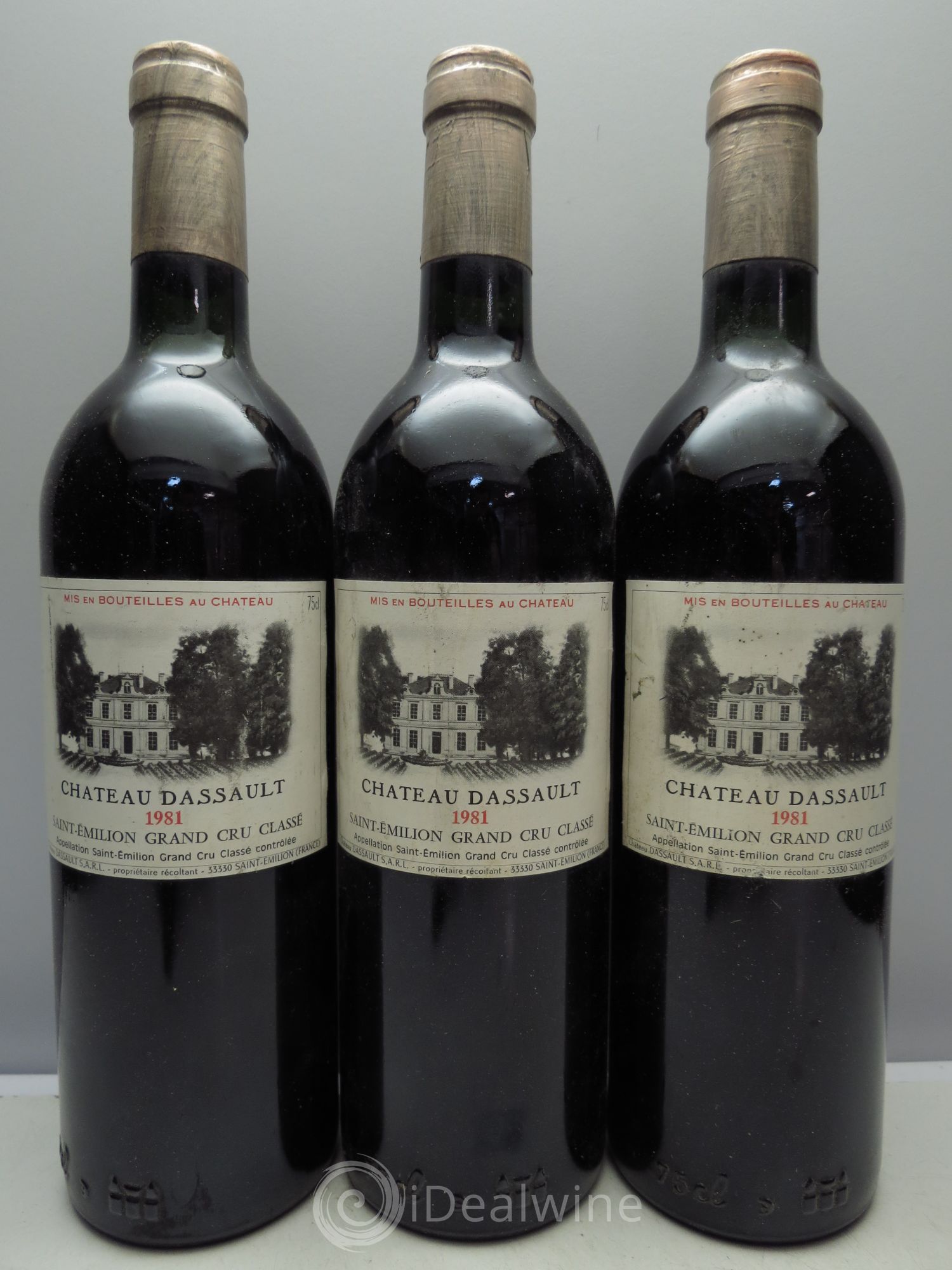 Château Dassault Grand Cru Classé 1981 - Lot de 3 bouteilles - 0