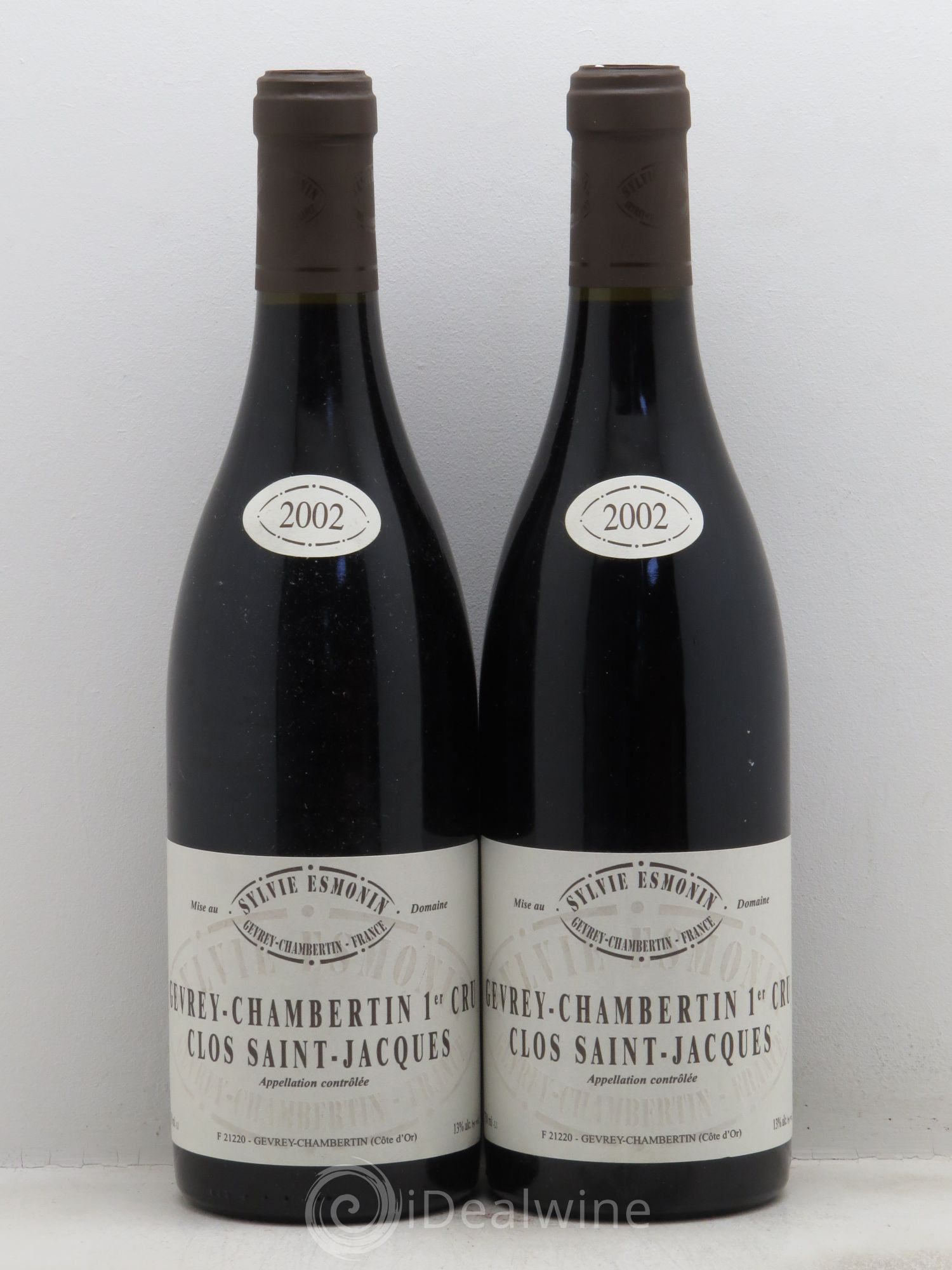 Gevrey-Chambertin 1er Cru Clos Saint Jacques Sylvie Esmonin 2002 - Lot de 2 bouteilles - 0
