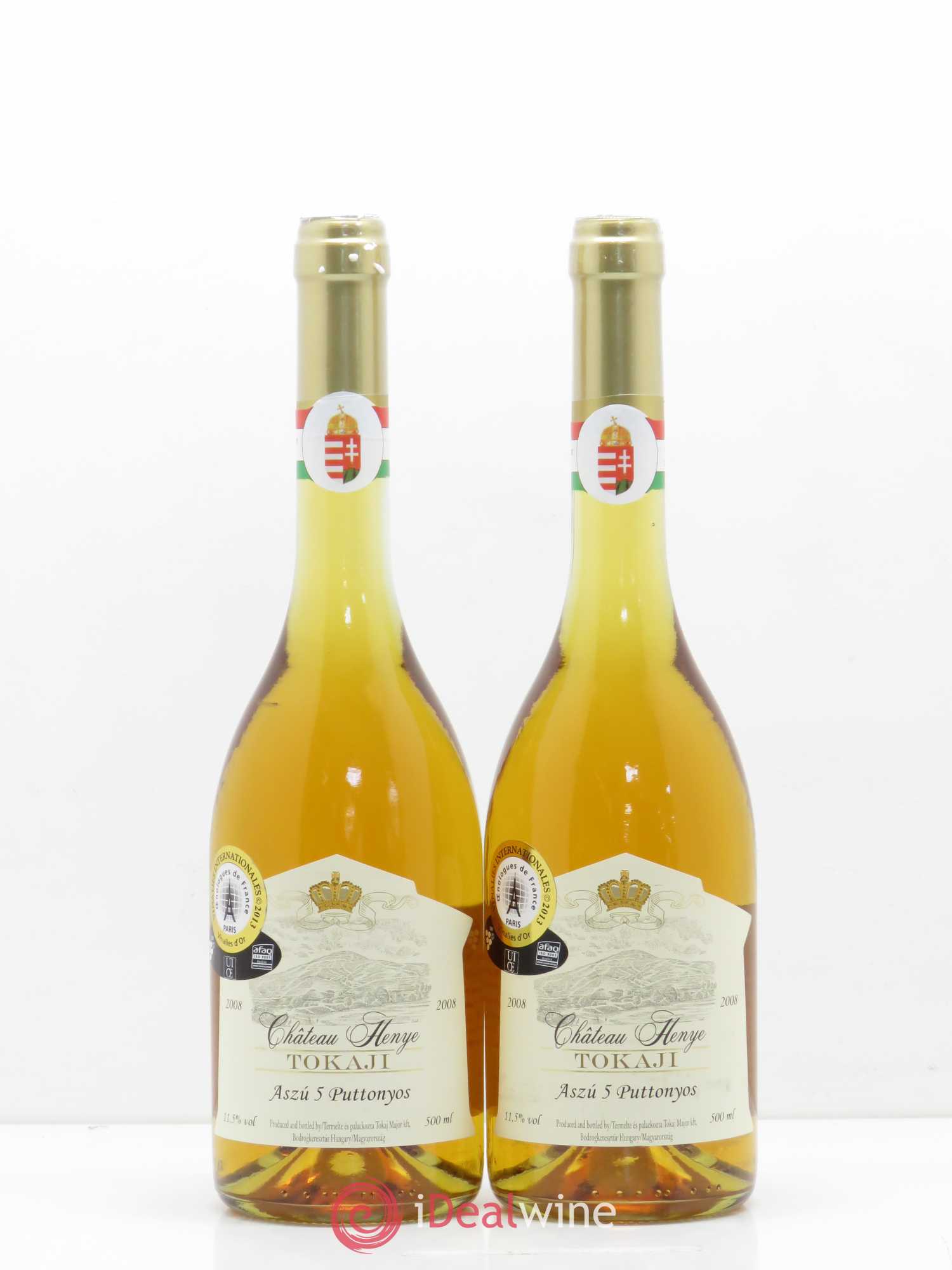 Tokaji Tokaji Aszu 5 Puttonyos Château Henye 2008 - Lotto di 2 bottiglie - 0