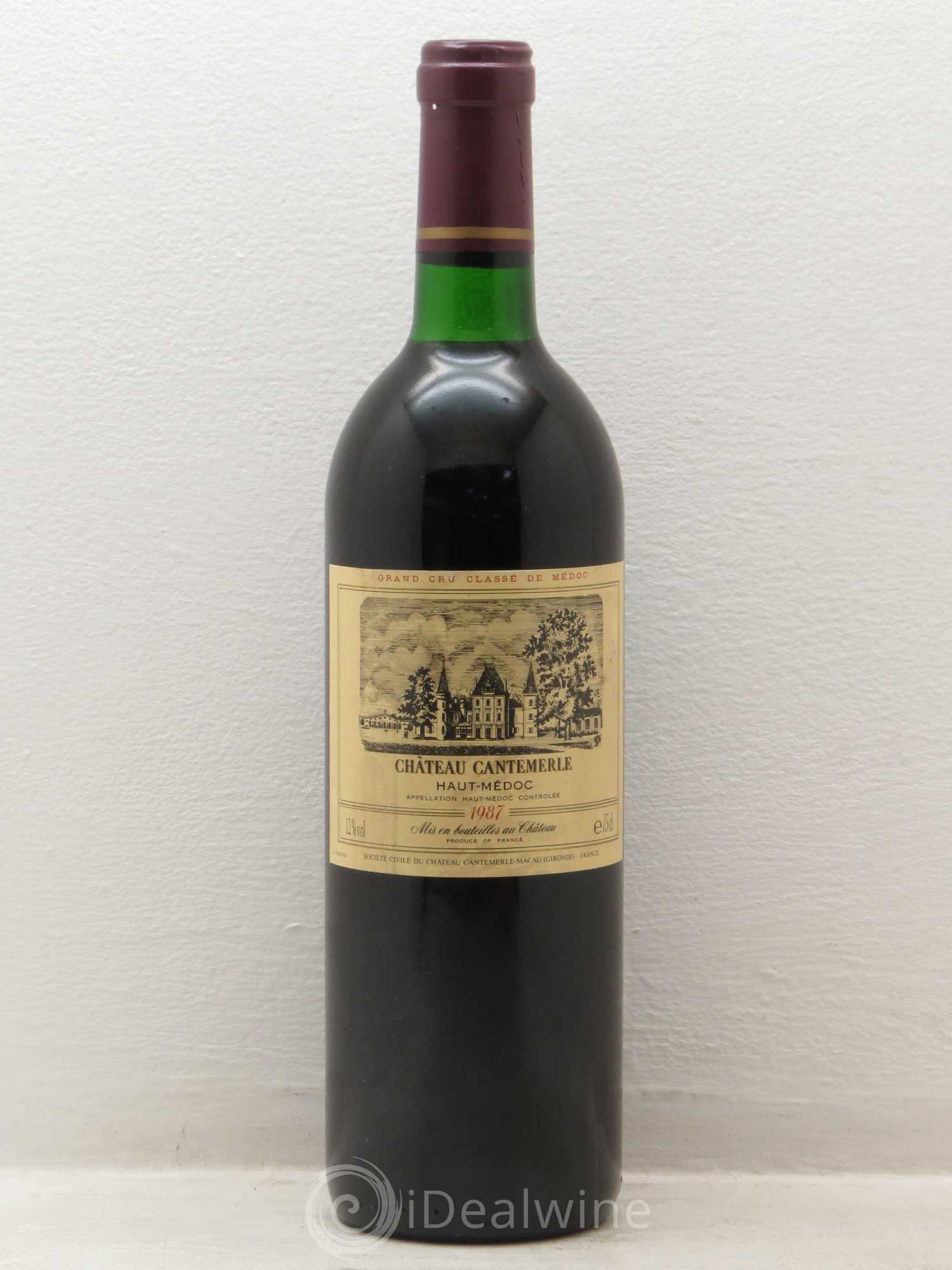 Château Cantemerle 5ème Grand Cru Classé 1987 - Lot de 1 bouteille - 0