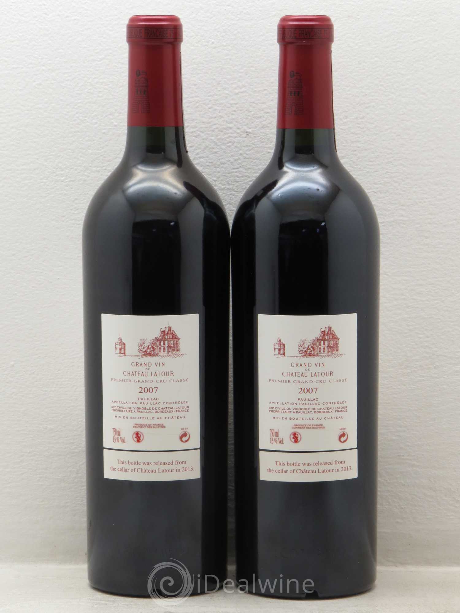 Château Latour 1er Grand Cru Classé 2007 - Lot de 2 bouteilles - 1