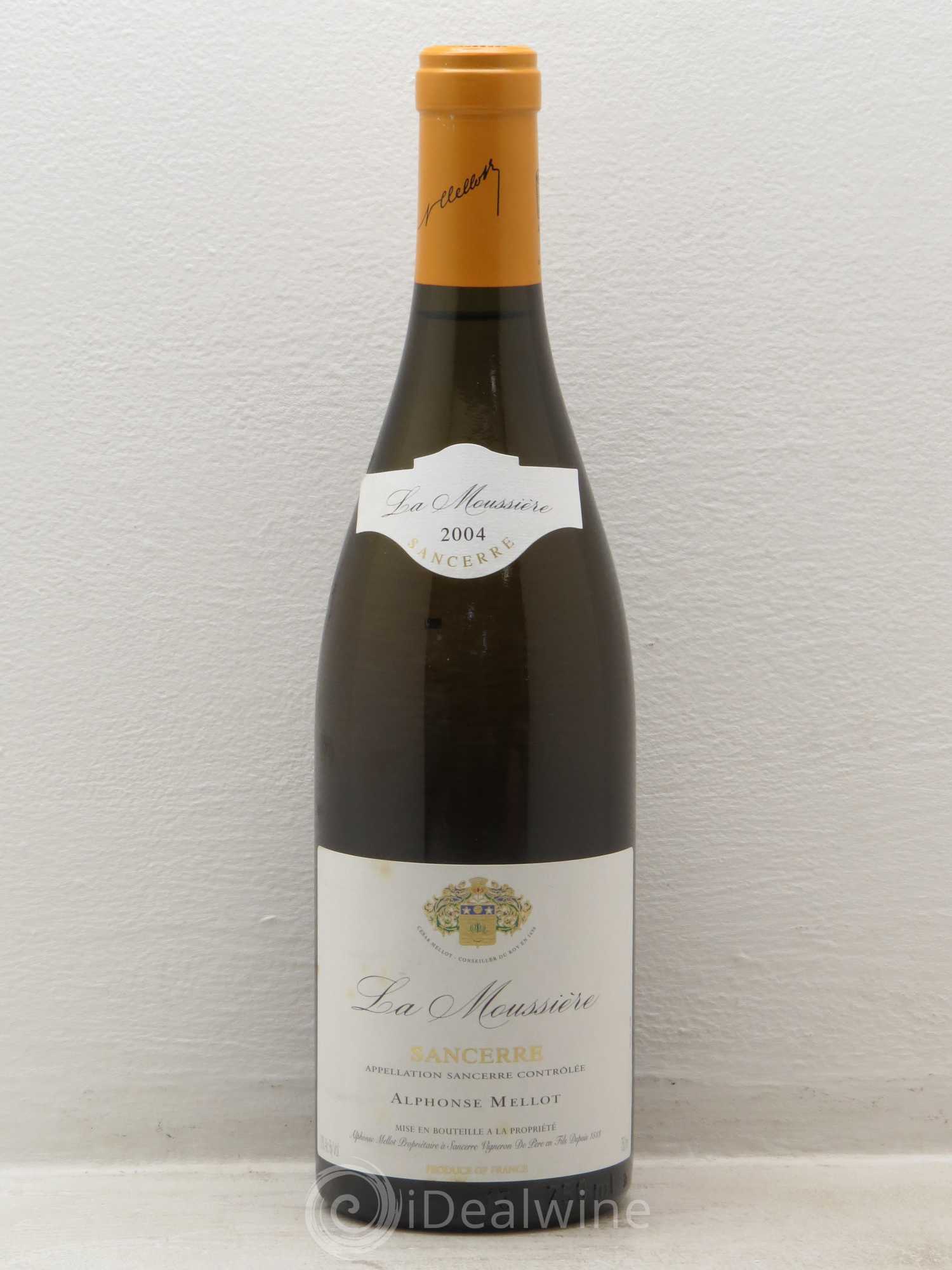 Sancerre La Moussière Alphonse Mellot 2004 - Lot de 6 bouteilles - 0