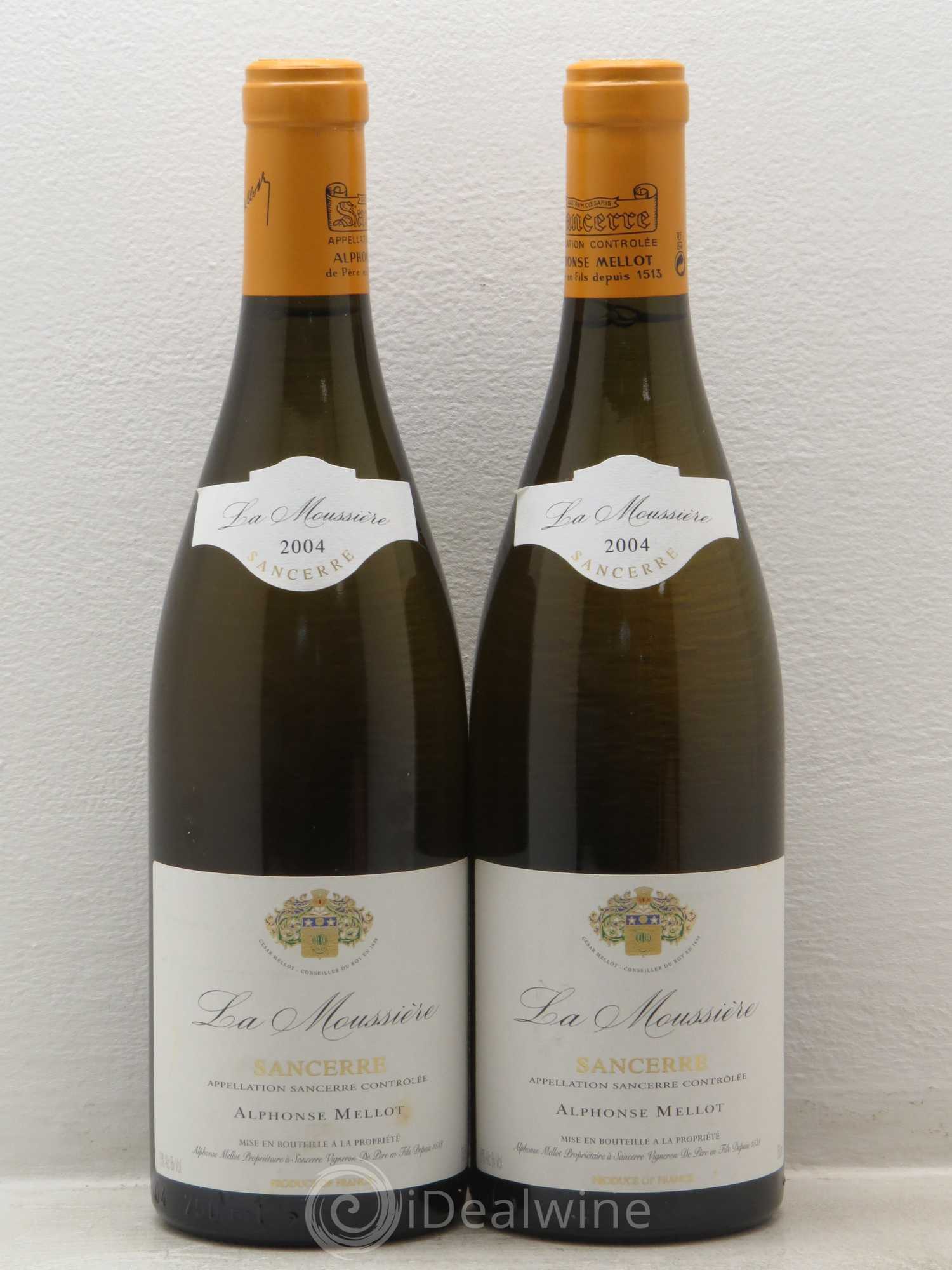 Sancerre La Moussière Alphonse Mellot 2004 - Lot de 2 bouteilles - 0
