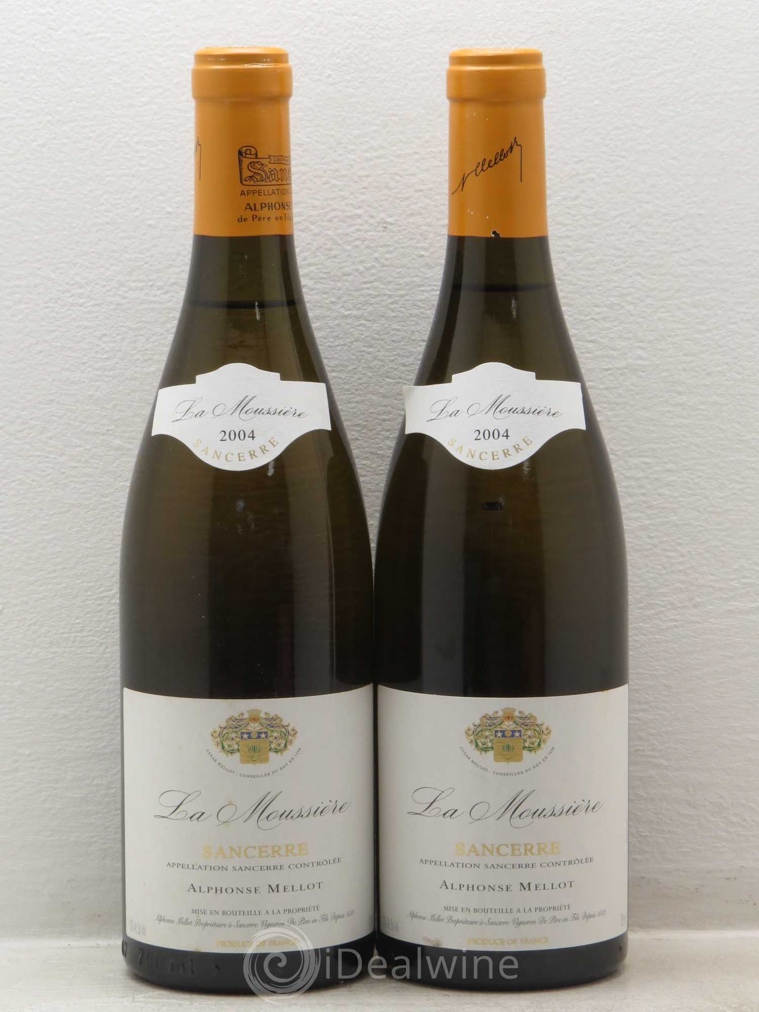 Sancerre La Moussière Alphonse Mellot 2004 - Lot de 2 bouteilles - 0