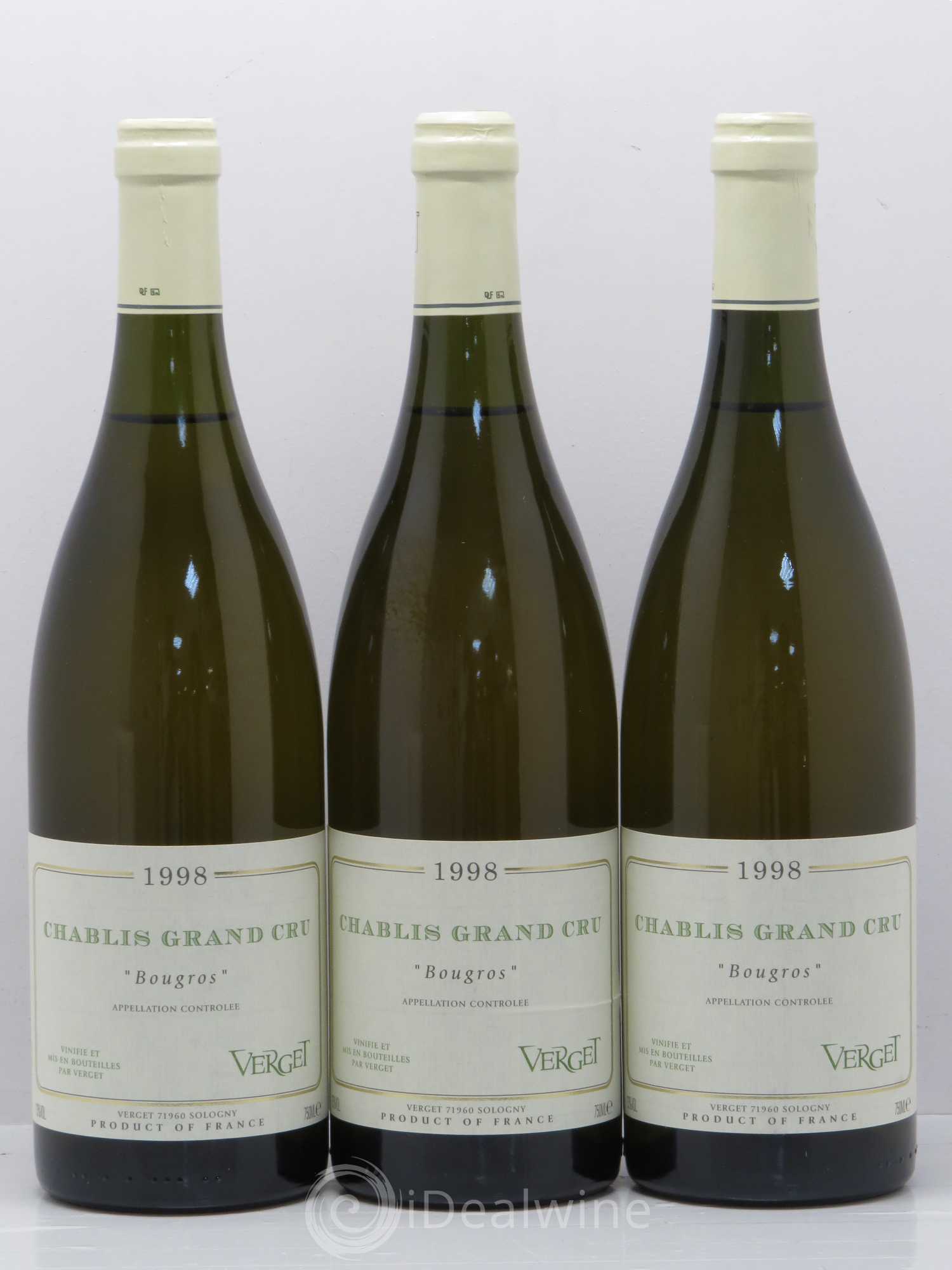 Chablis Grand Cru Bougros Verget 1998 - Posten von 6 Flaschen - 2