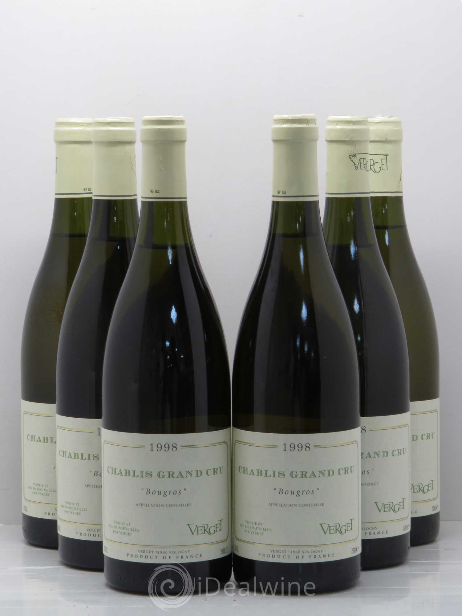 Chablis Grand Cru Bougros Verget 1998 - Posten von 6 Flaschen - 0