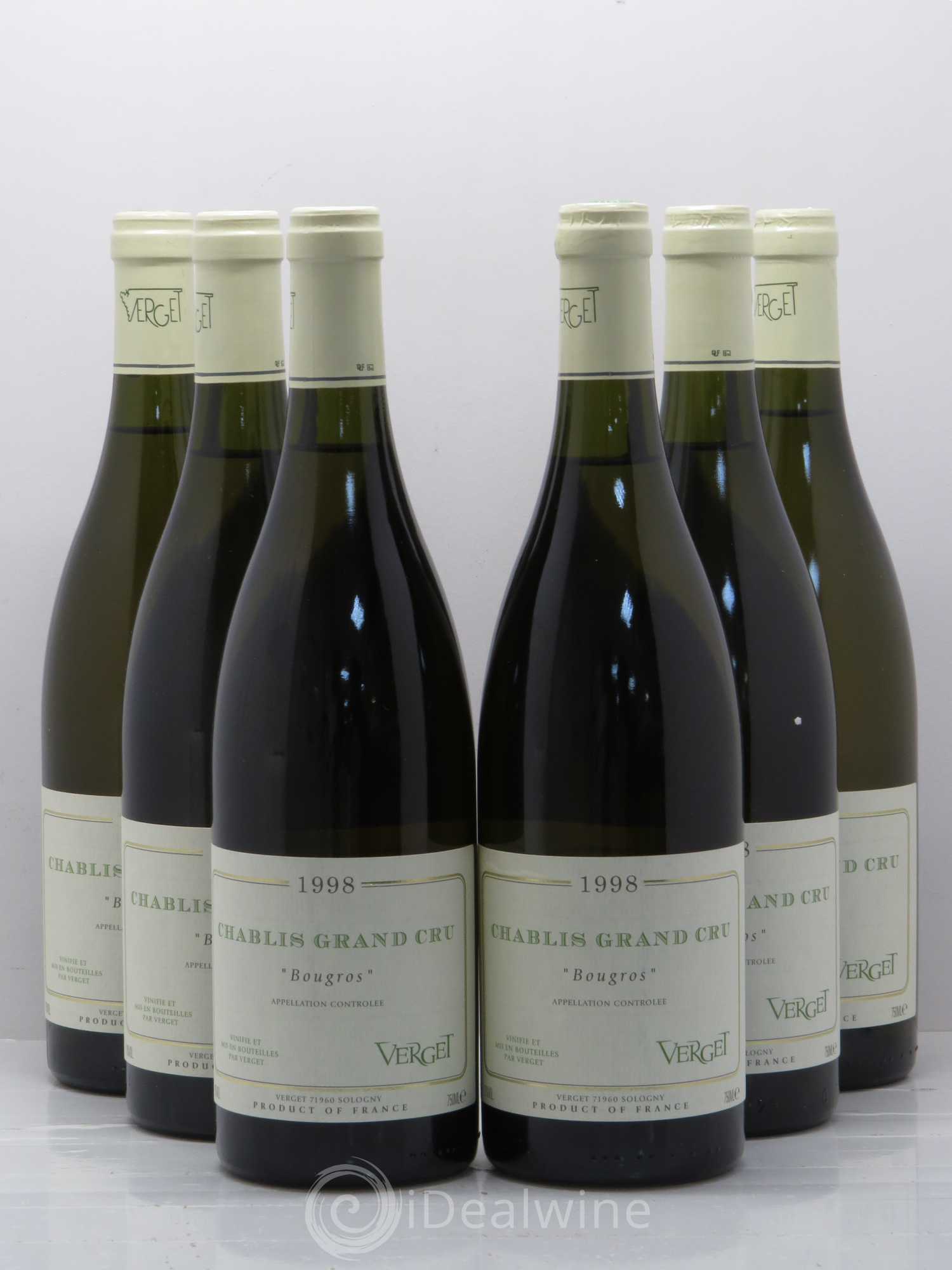 Chablis Grand Cru Bougros Verget 1998 - Posten von 6 Flaschen - 0