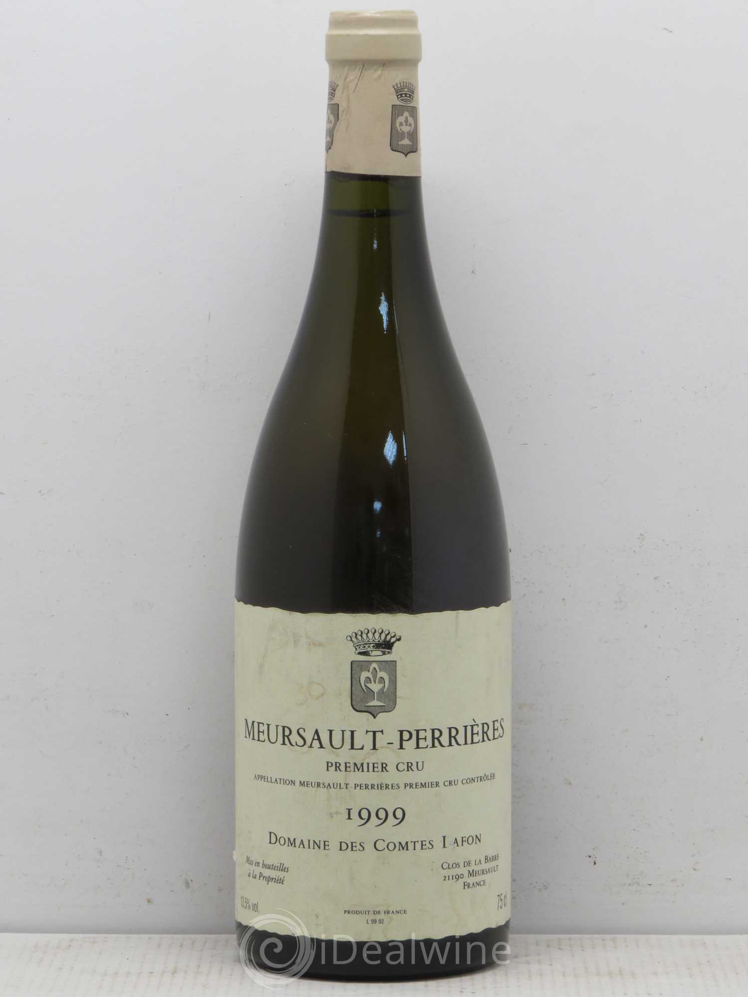 Meursault 1er Cru Perrières Comtes Lafon (Domaine des) 1999 - Lot de 1 bouteille - 0
