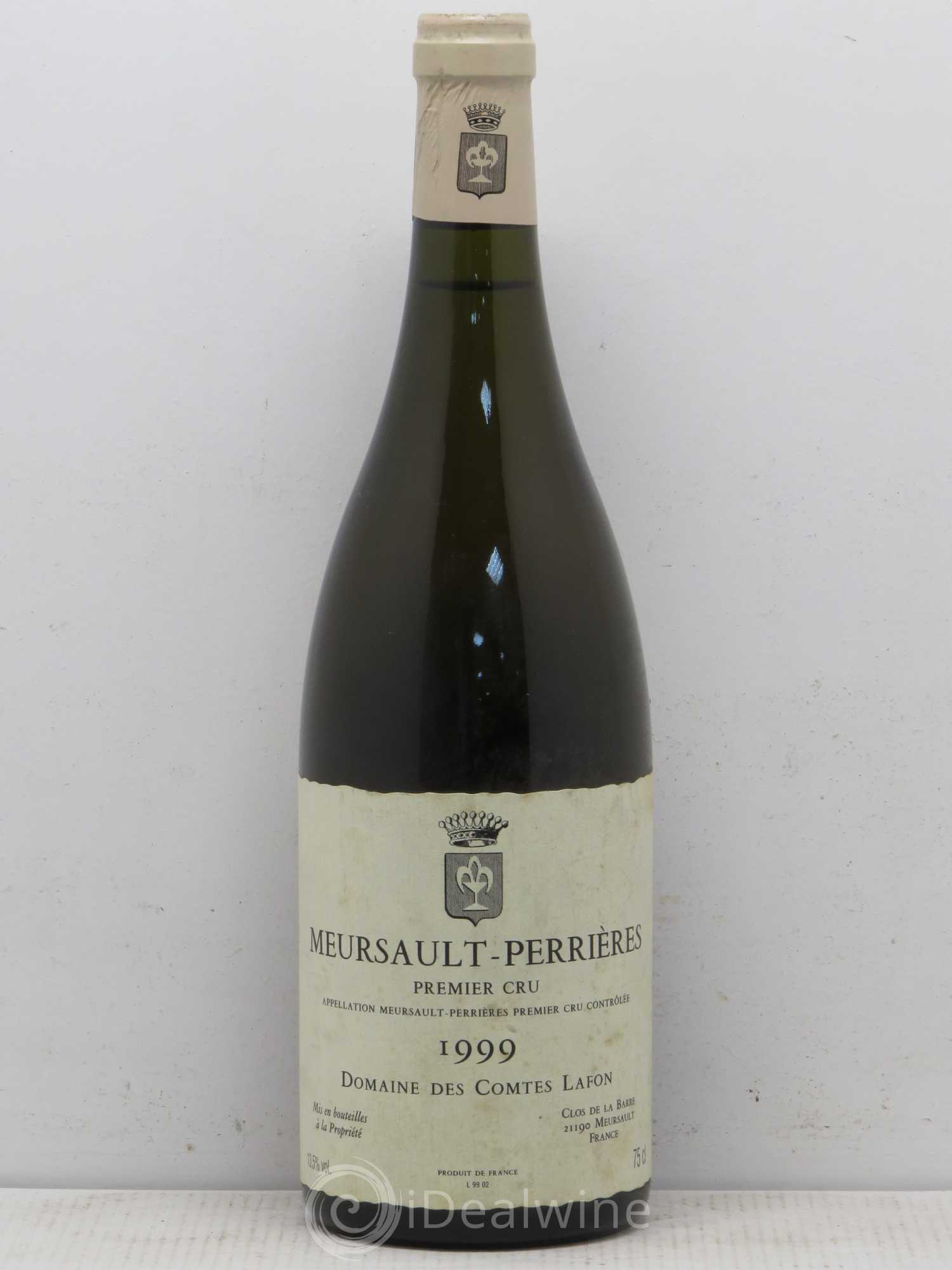 Meursault 1er Cru Perrières Comtes Lafon (Domaine des) 1999 - Lot de 1 bouteille - 0
