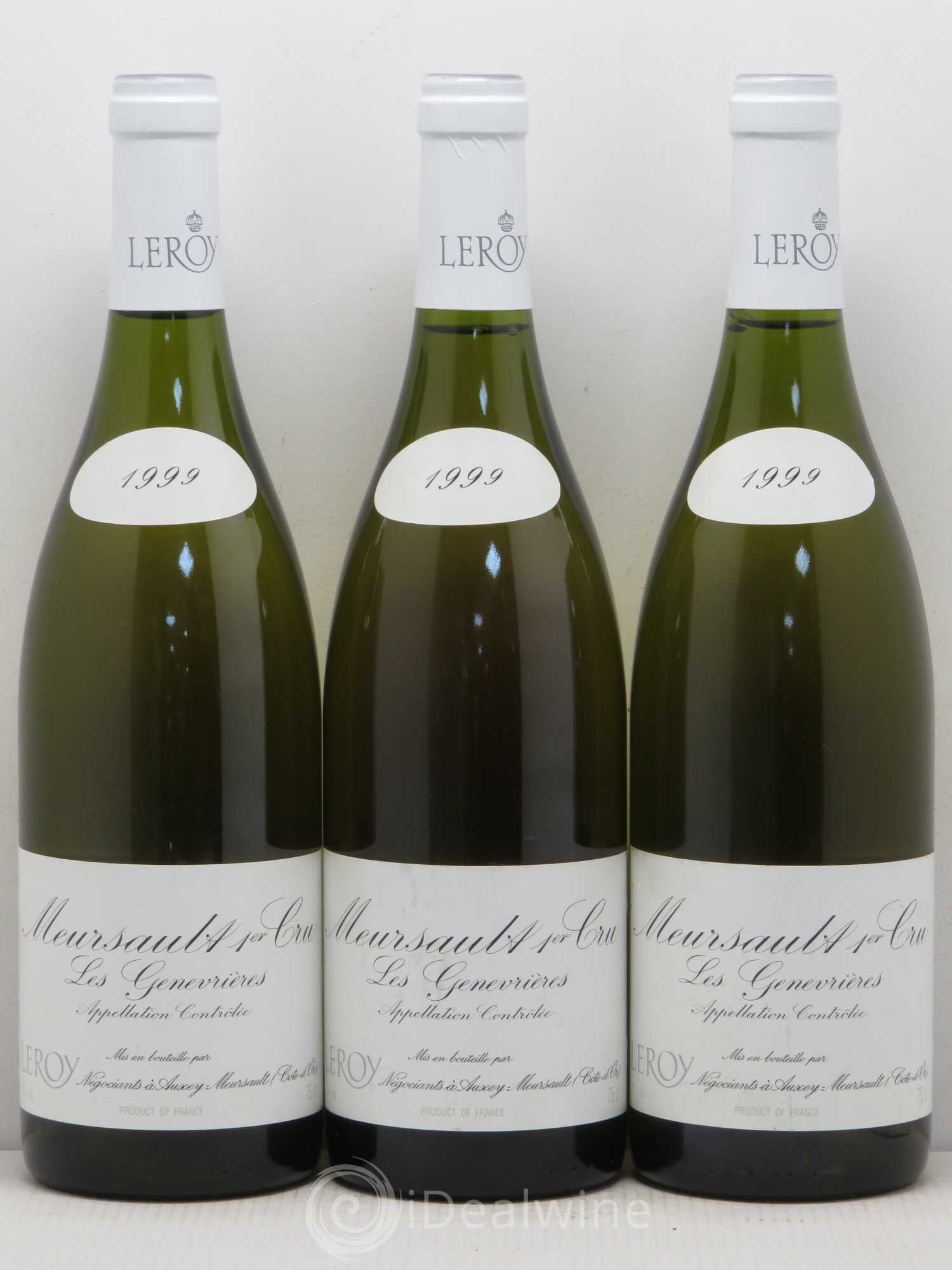 Meursault 1er Cru Genevrières Leroy SA 1999 - Posten von 3 Flaschen - 0