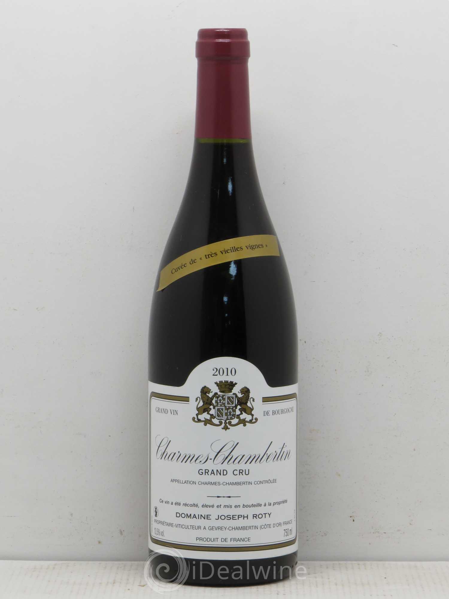 Charmes-Chambertin Grand Cru Très vieilles vignes Joseph Roty (Domaine) 2010 - Lot de 1 bouteille - 0
