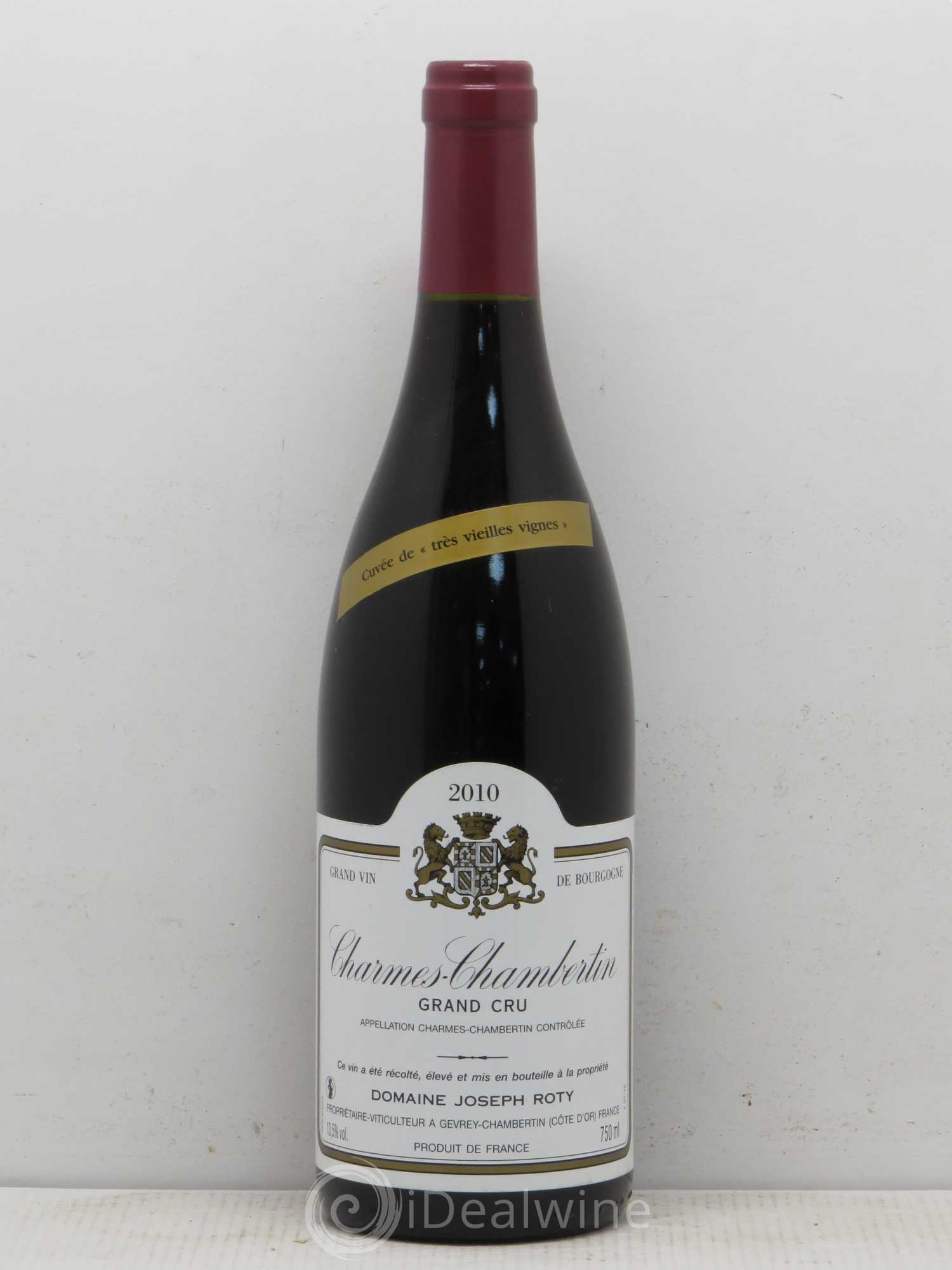 Charmes-Chambertin Grand Cru Très vieilles vignes Joseph Roty (Domaine) 2010 - Lot de 1 bouteille - 0
