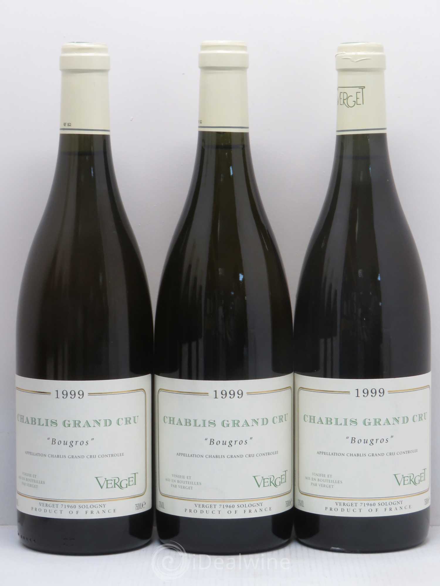 Chablis Grand Cru Bougros Domaine Verget 1999 - Posten von 3 Flaschen - 1