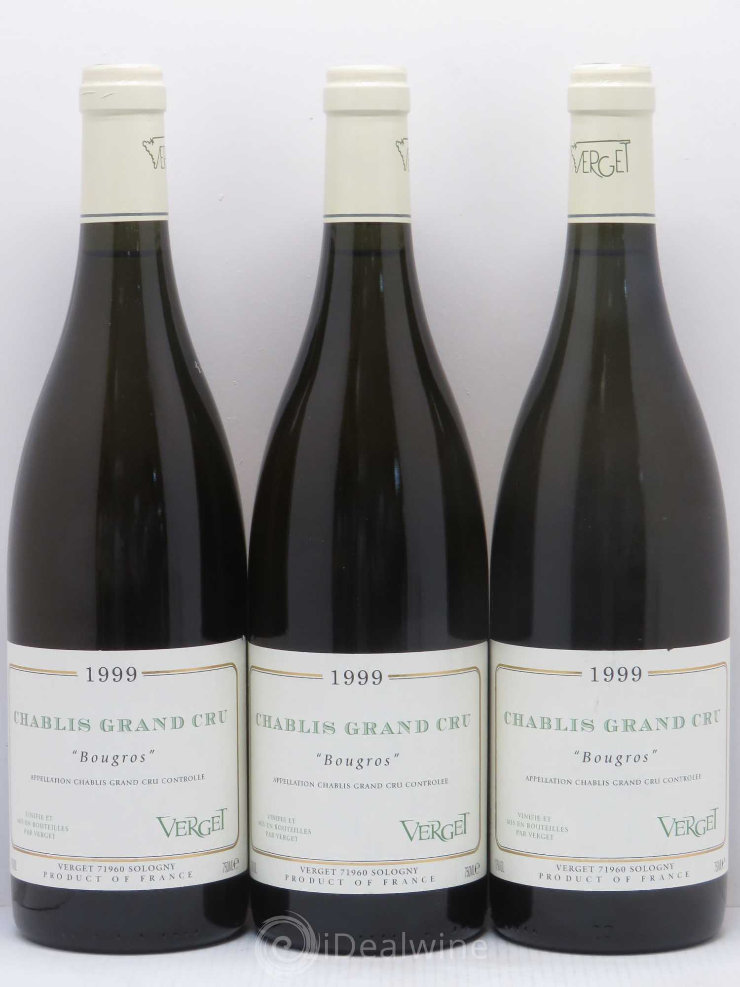 Chablis Grand Cru Bougros Domaine Verget 1999 - Posten von 3 Flaschen - 2