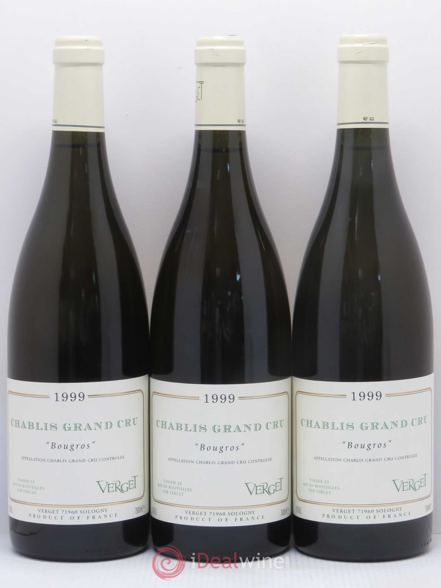 Chablis Grand Cru Bougros Domaine Verget 1999 - Posten von 3 Flaschen - 0