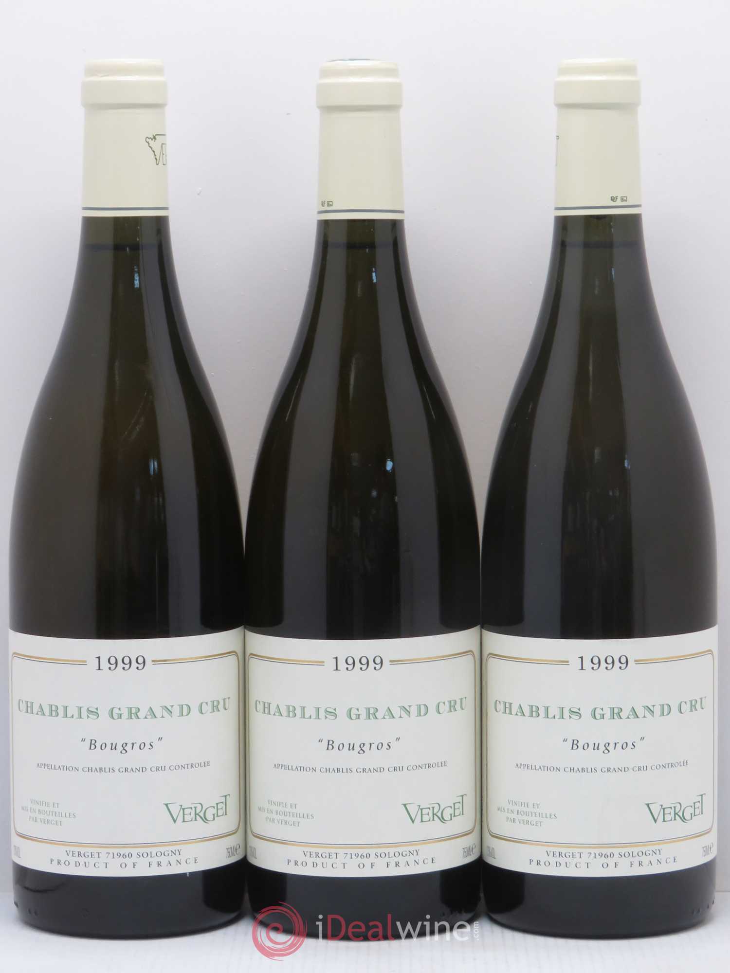 Chablis Grand Cru Bougros Domaine Verget 1999 - Posten von 3 Flaschen - 0