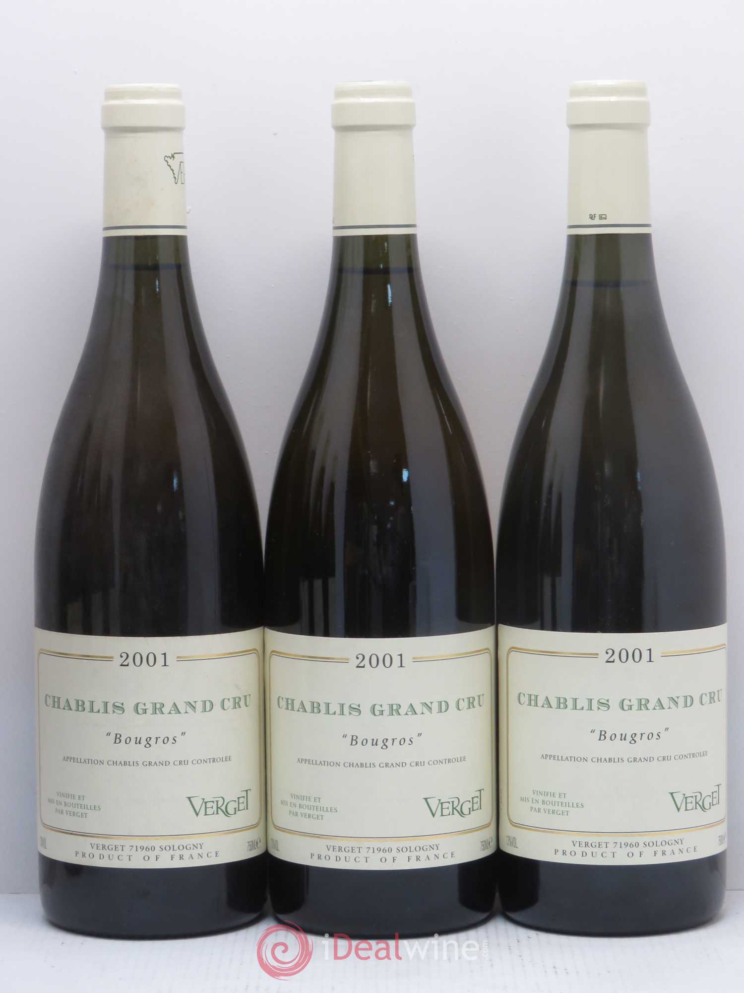 Chablis Grand Cru Bougros Domaine Verget 2001 - Posten von 6 Flaschen - 1