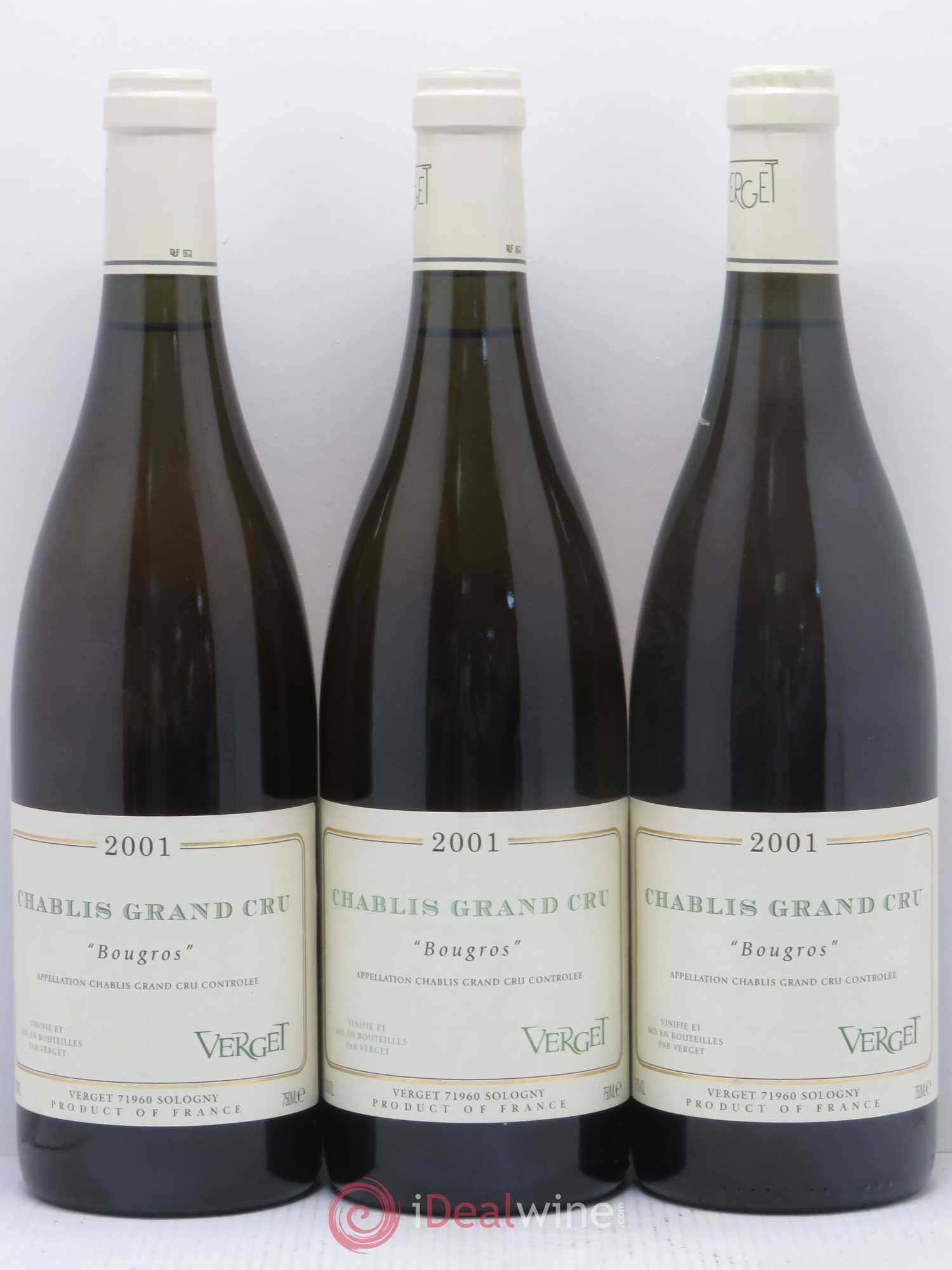 Chablis Grand Cru Bougros Domaine Verget 2001 - Posten von 6 Flaschen - 2