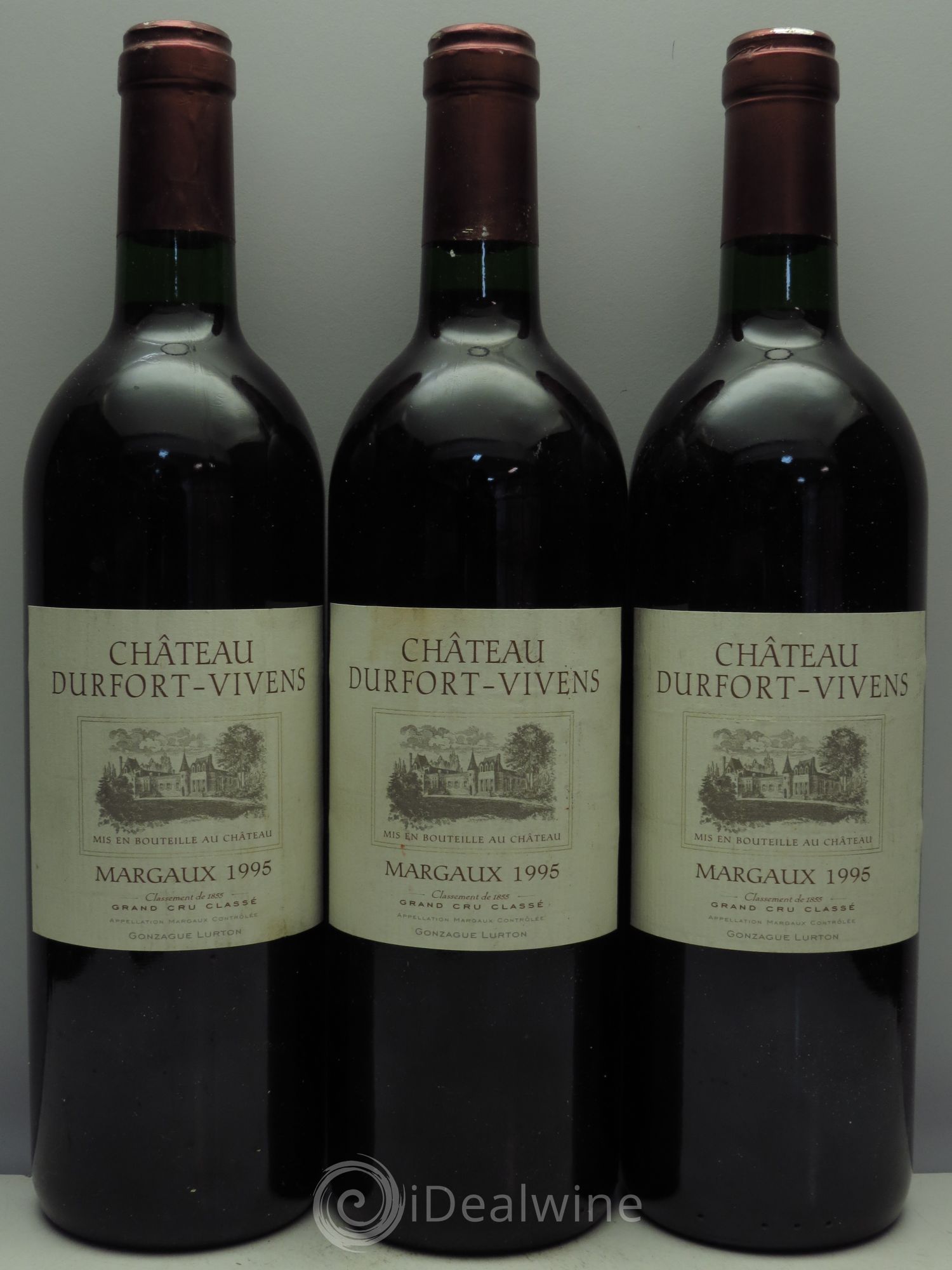 Château Durfort Vivens 2ème Grand Cru Classé 1995 - Lot de 3 bouteilles - 0