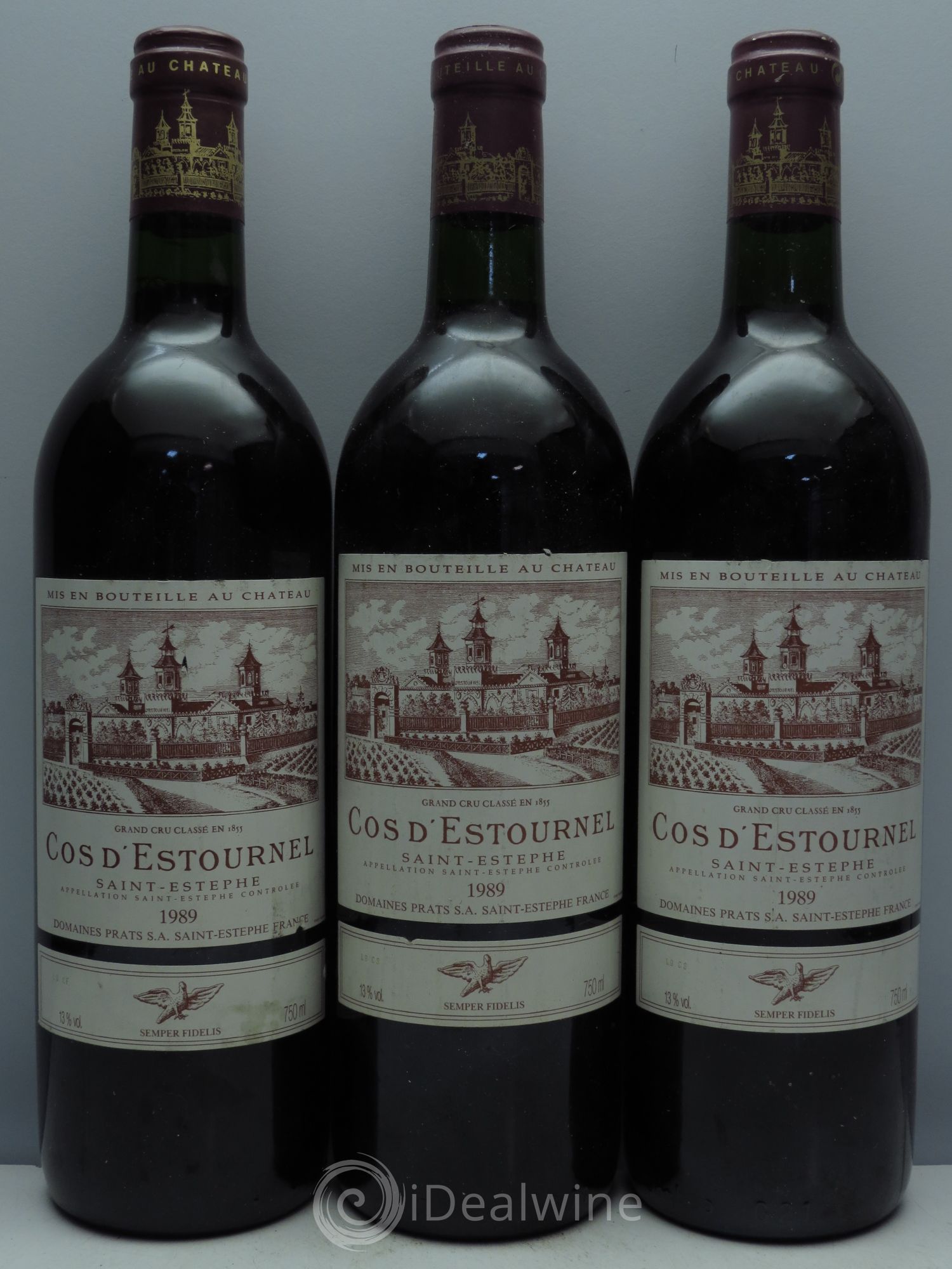 Cos d'Estournel 2ème Grand Cru Classé 1989 - Lot de 3 bouteilles - 0