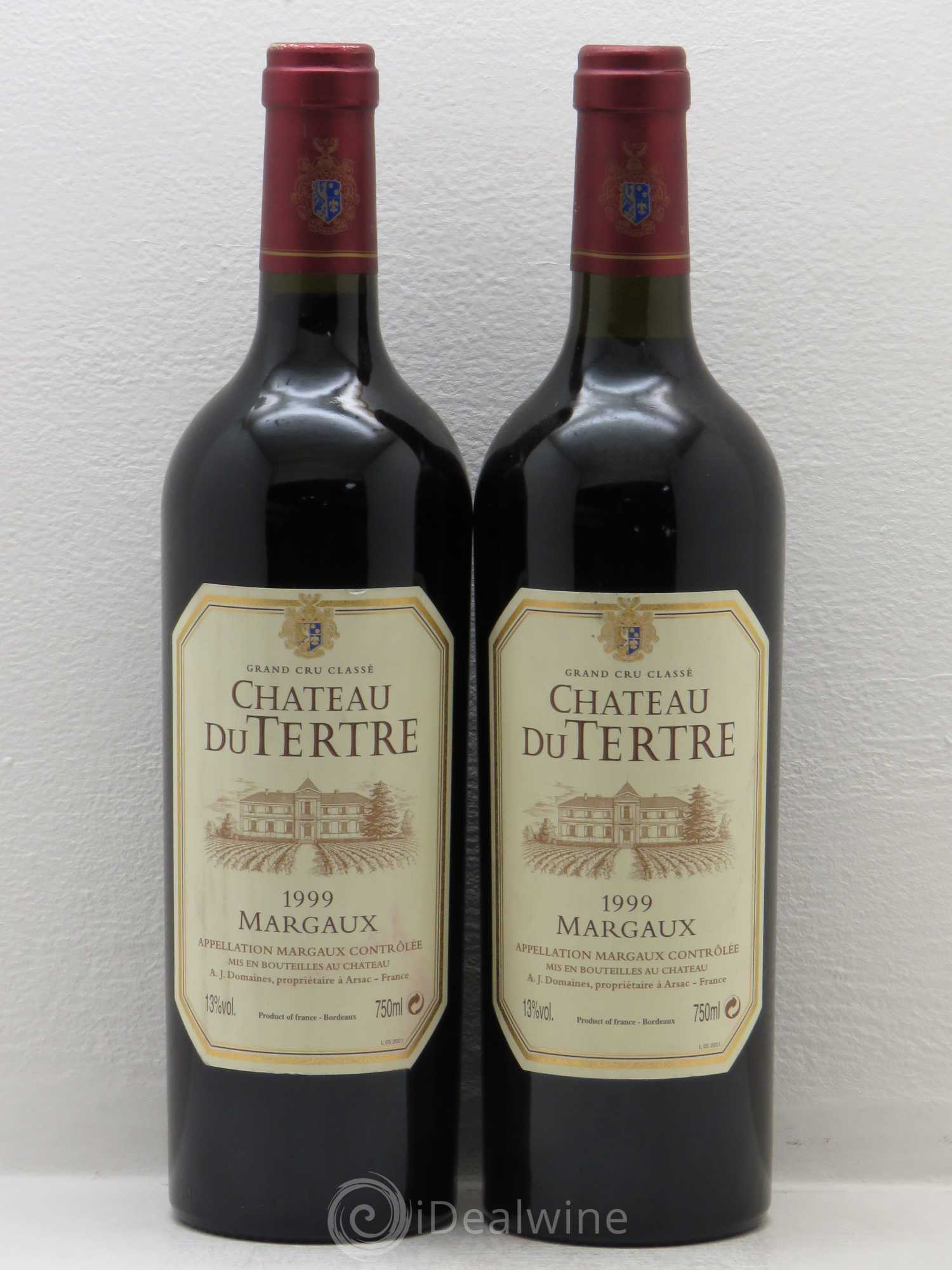 Château du Tertre 5ème Grand Cru Classé 1999 - Lot de 2 bouteilles - 0