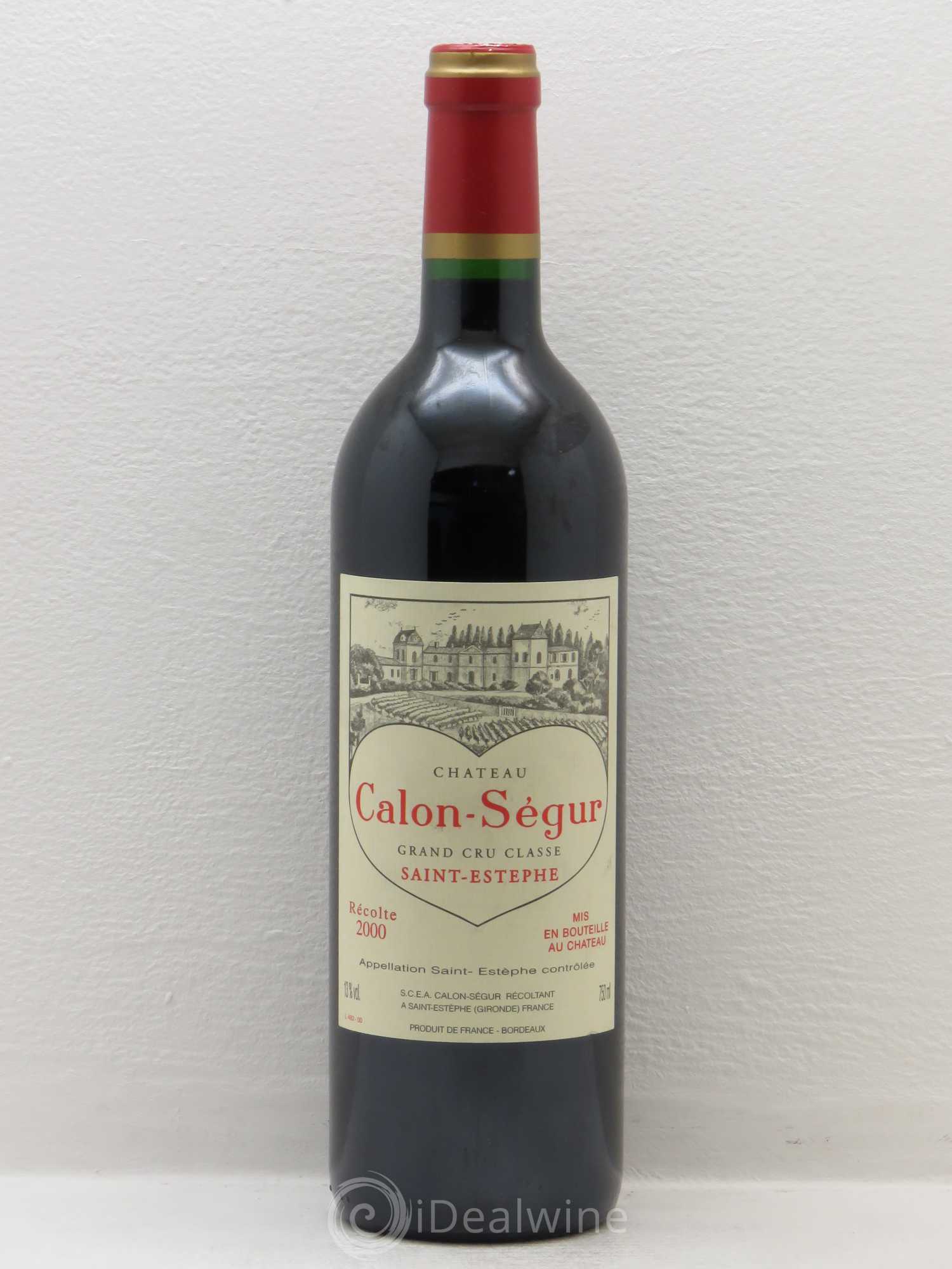 Château Calon Ségur 3ème Grand Cru Classé 2000 - Lot de 1 bouteille - 0