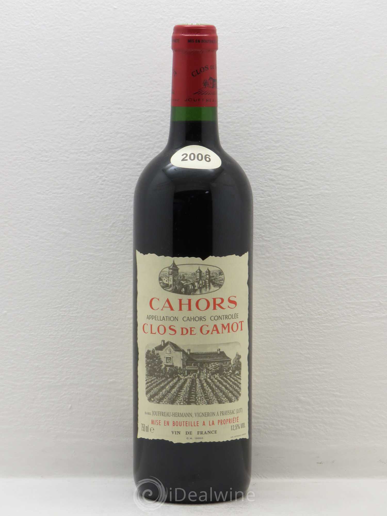 Cahors Clos de Gamot famille Jouffreau 2006 - Lot de 1 bouteille - 0