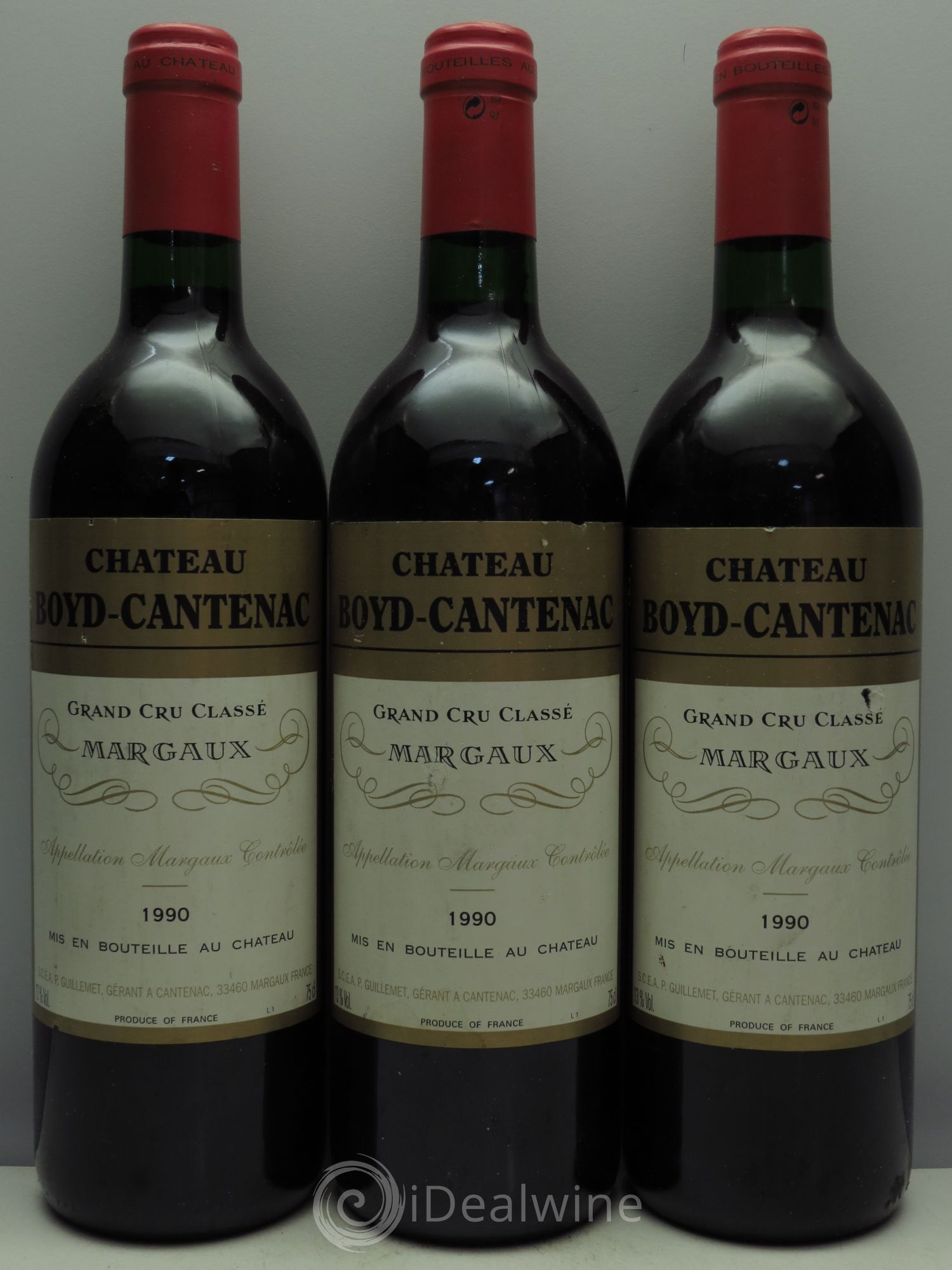 Château Boyd Cantenac 3ème Grand Cru Classé 1990 - Lot de 3 bouteilles - 0