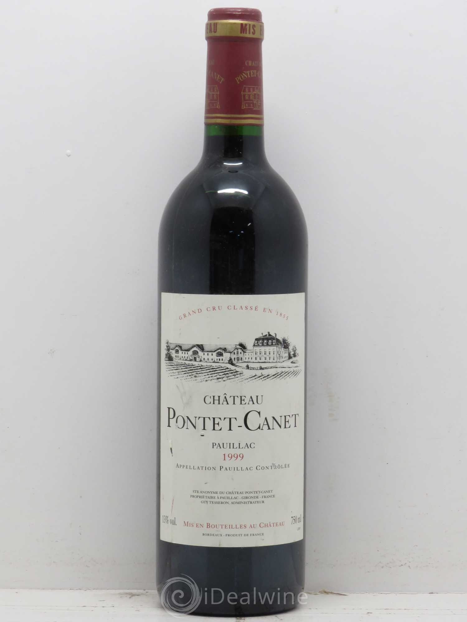 Château Pontet Canet 5ème Grand Cru Classé 1999 - Lot de 1 bouteille - 0