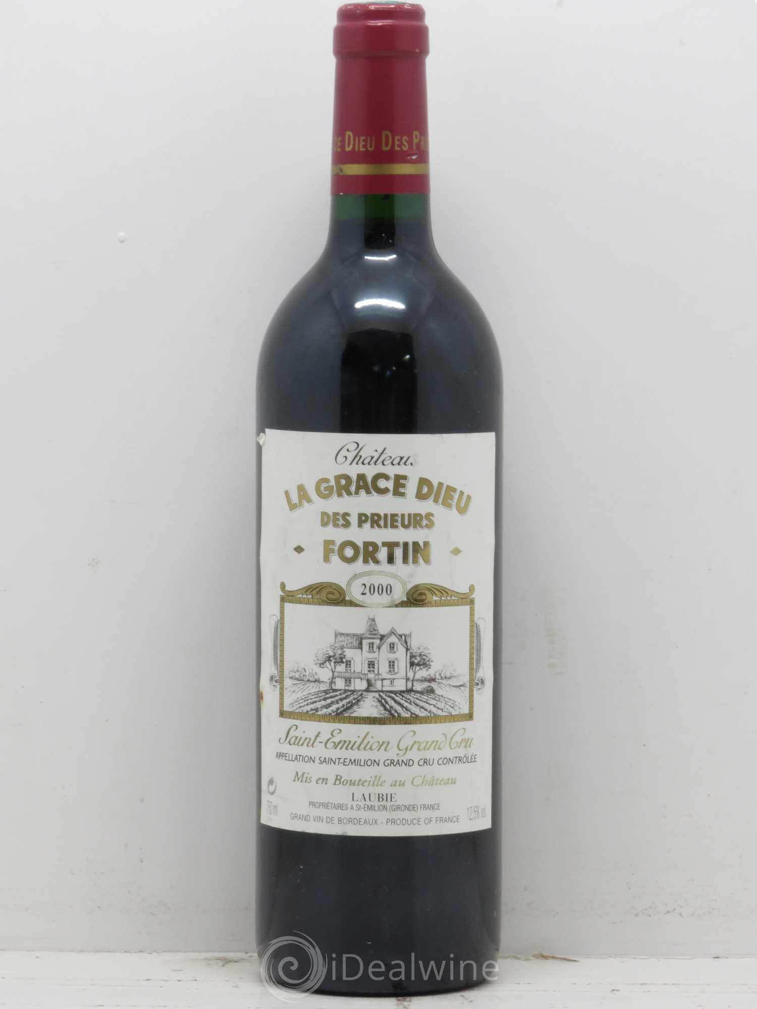 Acheter Château la Grâce Dieu des Prieurs Cuvée Fortin 2000 (lot B21045687078)