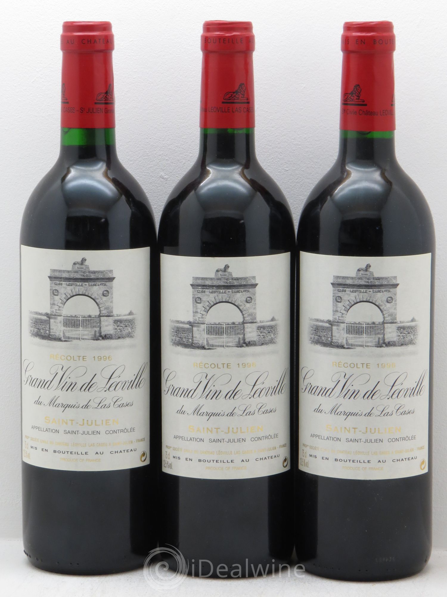 Château Léoville Las Cases 2ème Grand Cru Classé 1996 - Lot de 3 bouteilles - 0