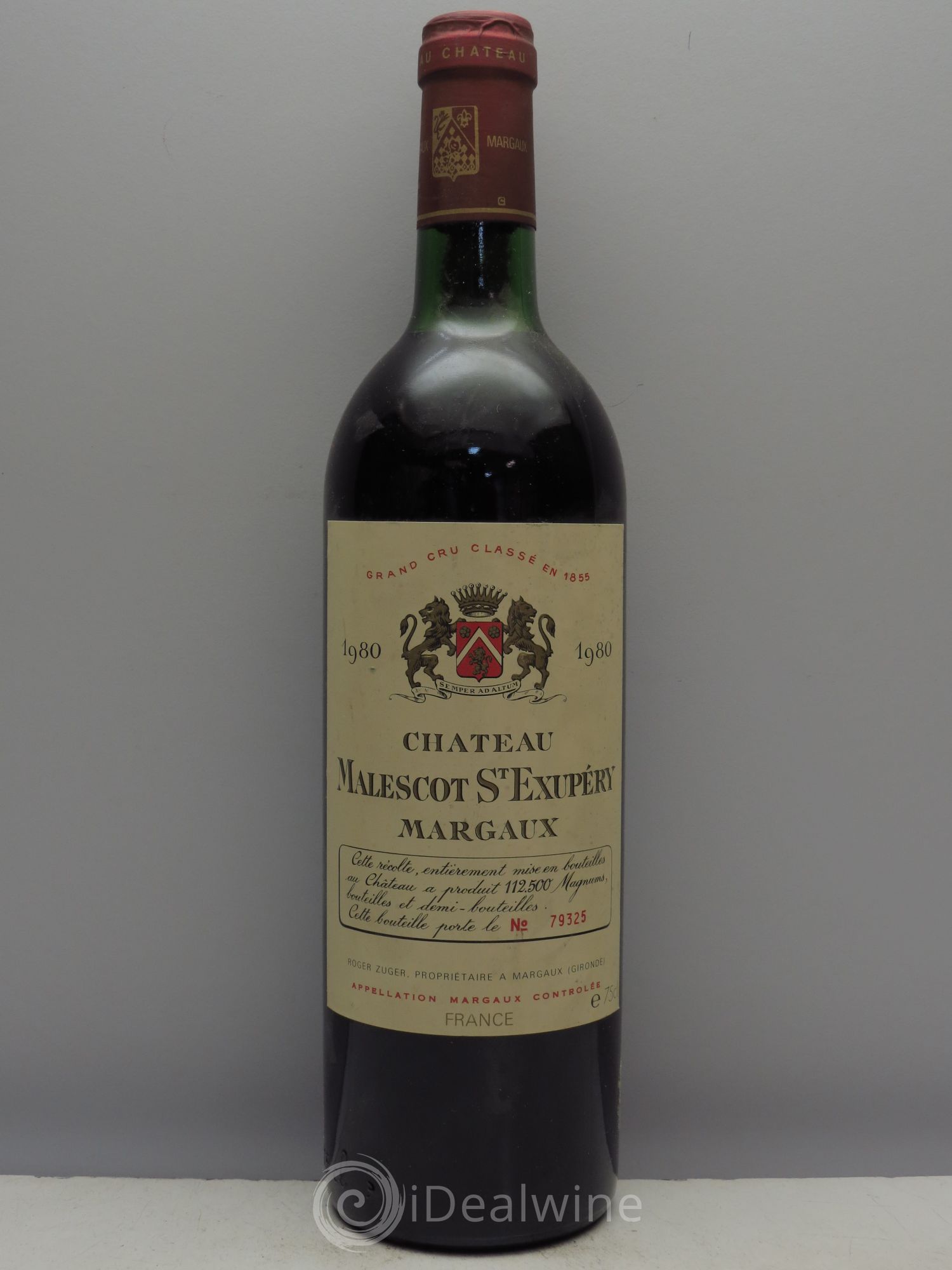 Château Malescot Saint-Exupéry 3ème Grand Cru Classé 1980 - Posten von 1 Flasche - 0