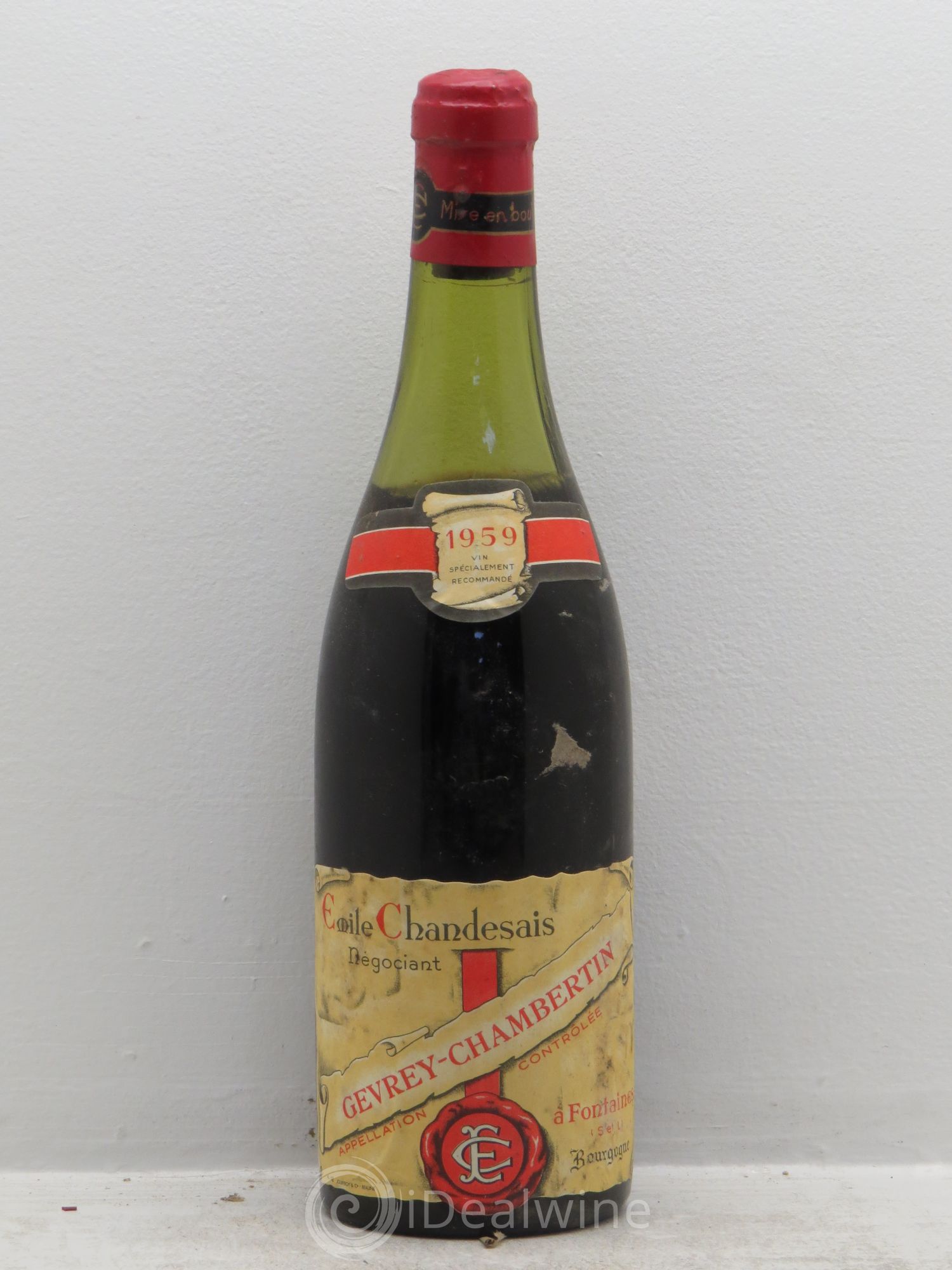 Gevrey-Chambertin chandesais négociant 1959 - Posten von 1 Flasche - 0