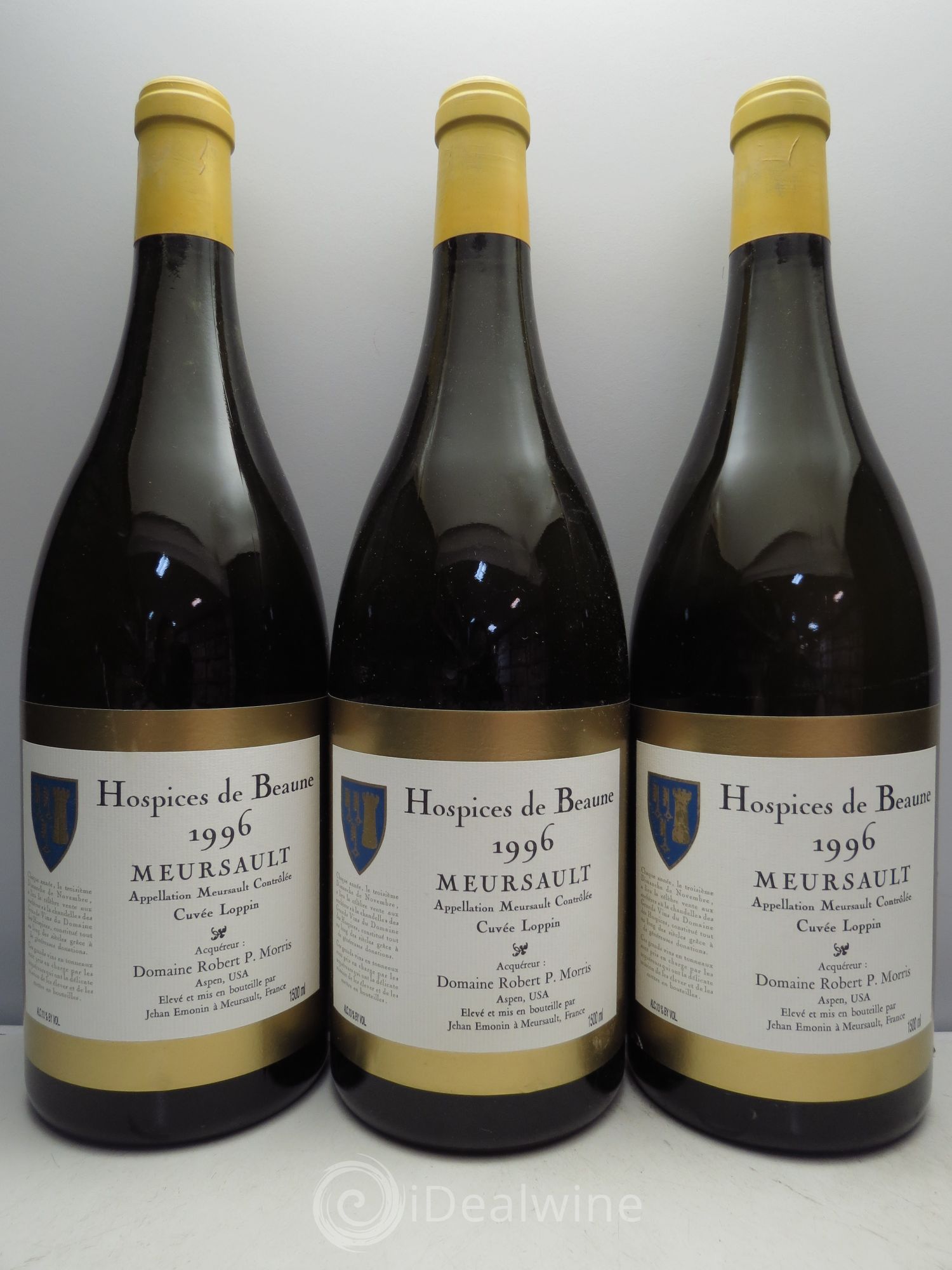 Meursault Cuvée Loppin - Robert P.Morris Hospices de Beaune 1996 - Posten von 3 Magnum - 0