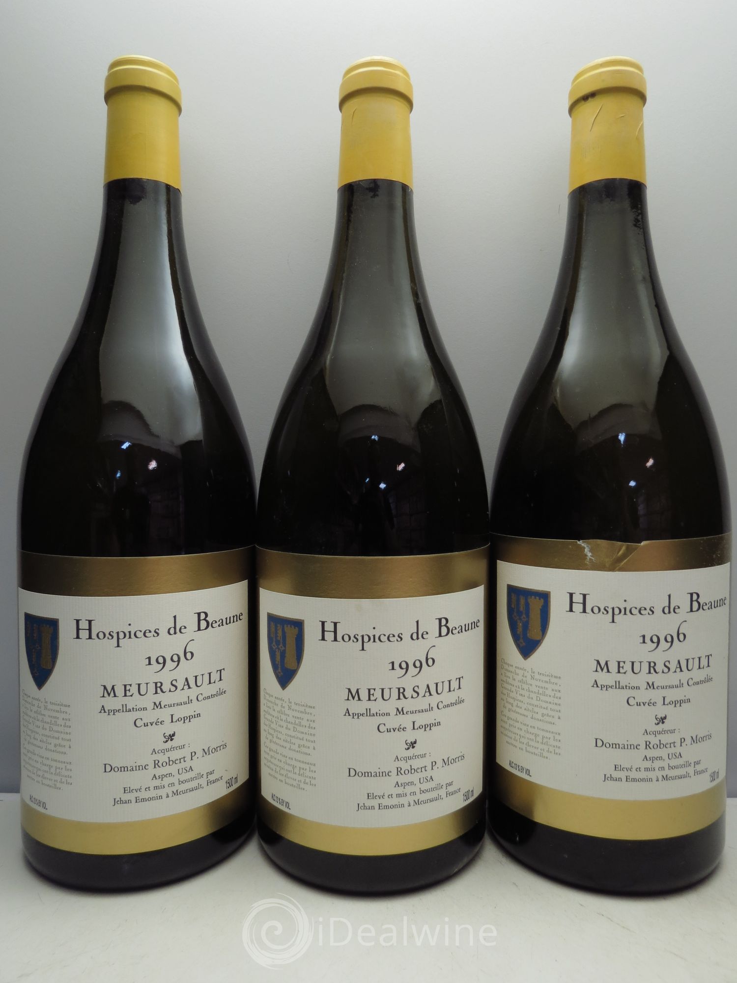 Meursault Cuvée Loppin - Robert P.Morris Hospices de Beaune 1996 - Posten von 3 Magnum - 0
