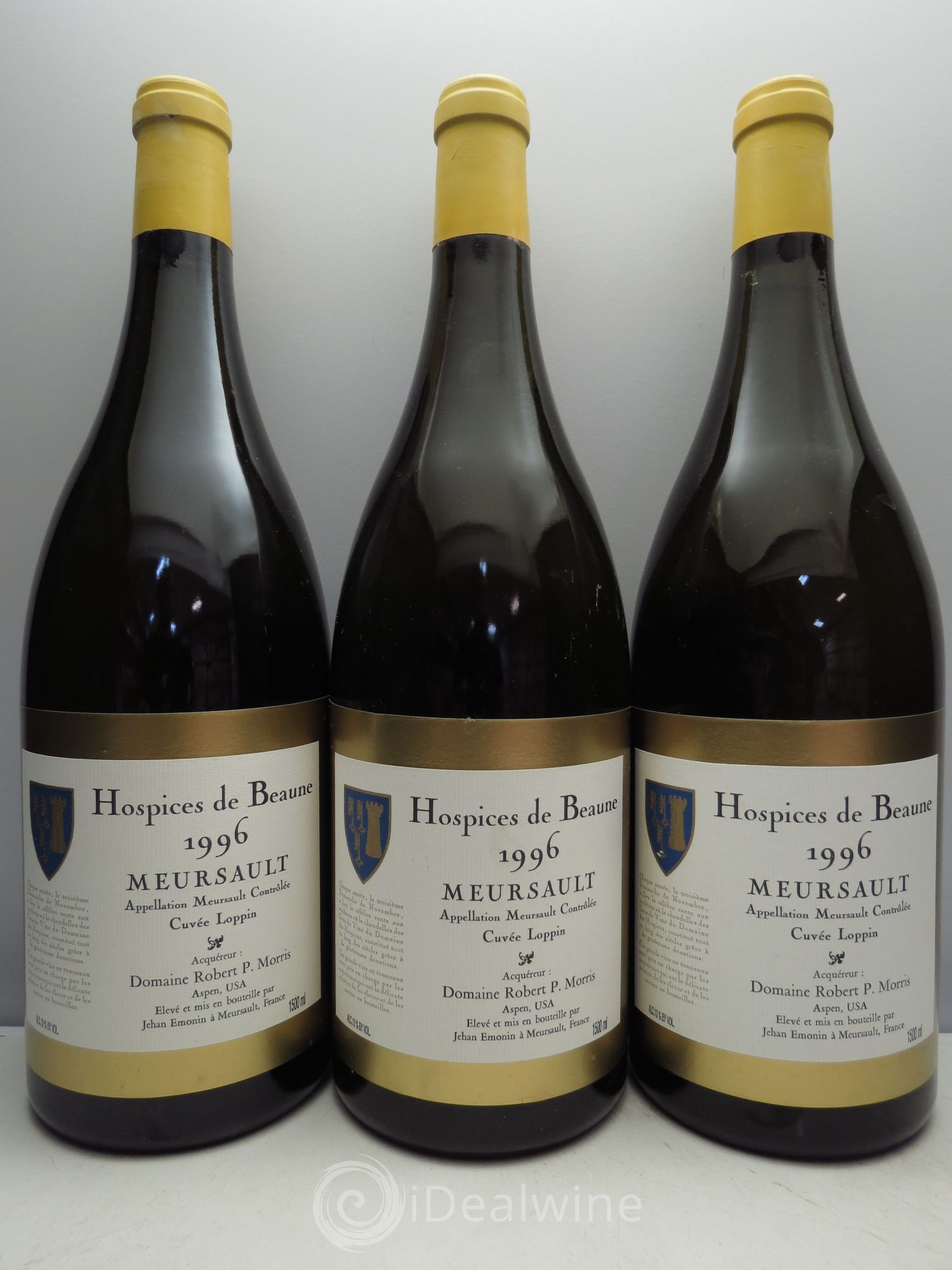 Meursault Cuvée Loppin - Robert P.Morris Hospices de Beaune 1996 - Posten von 3 Magnum - 0