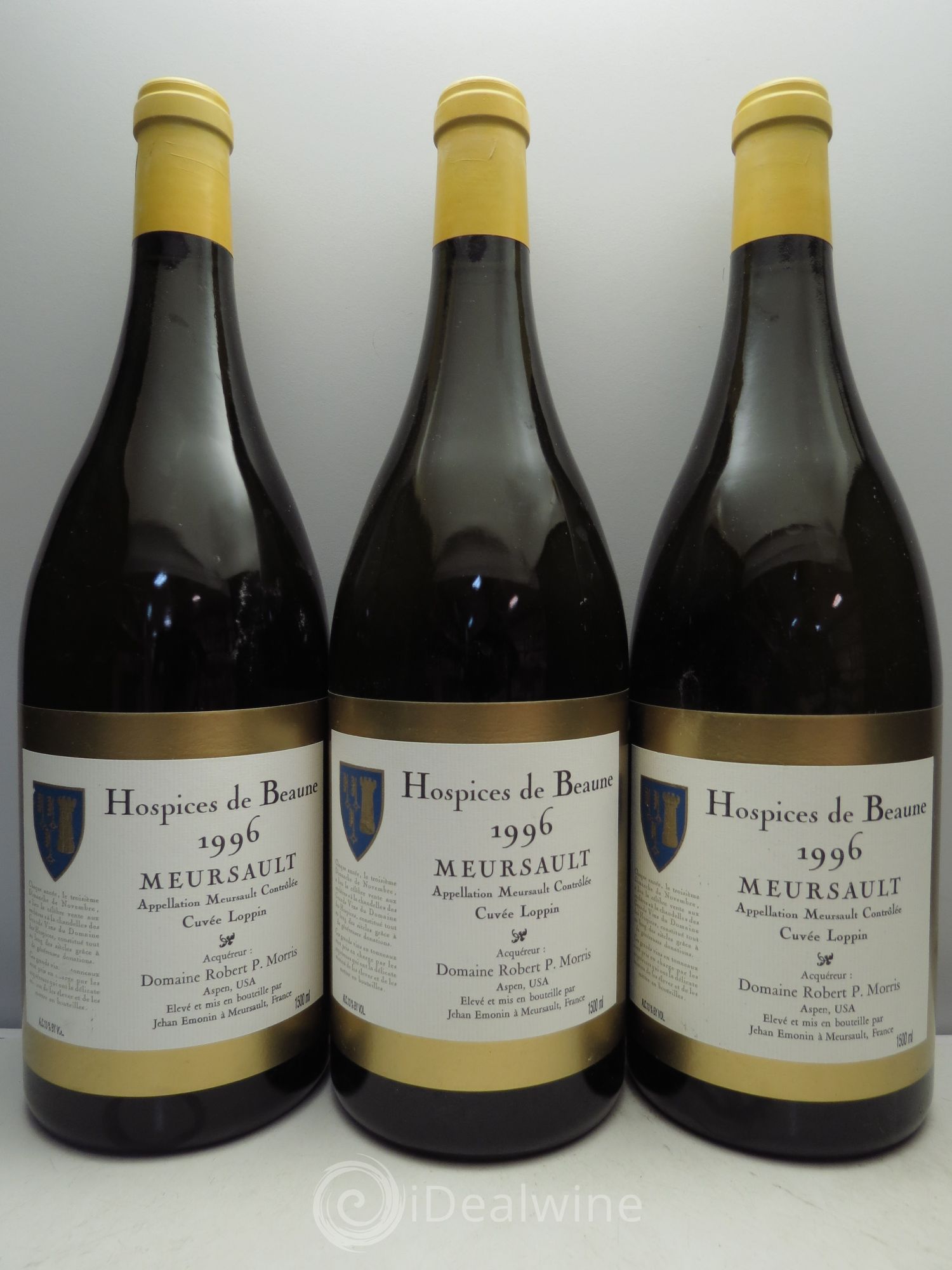 Meursault Cuvée Loppin - Robert P.Morris Hospices de Beaune 1996 - Posten von 3 Magnum - 0