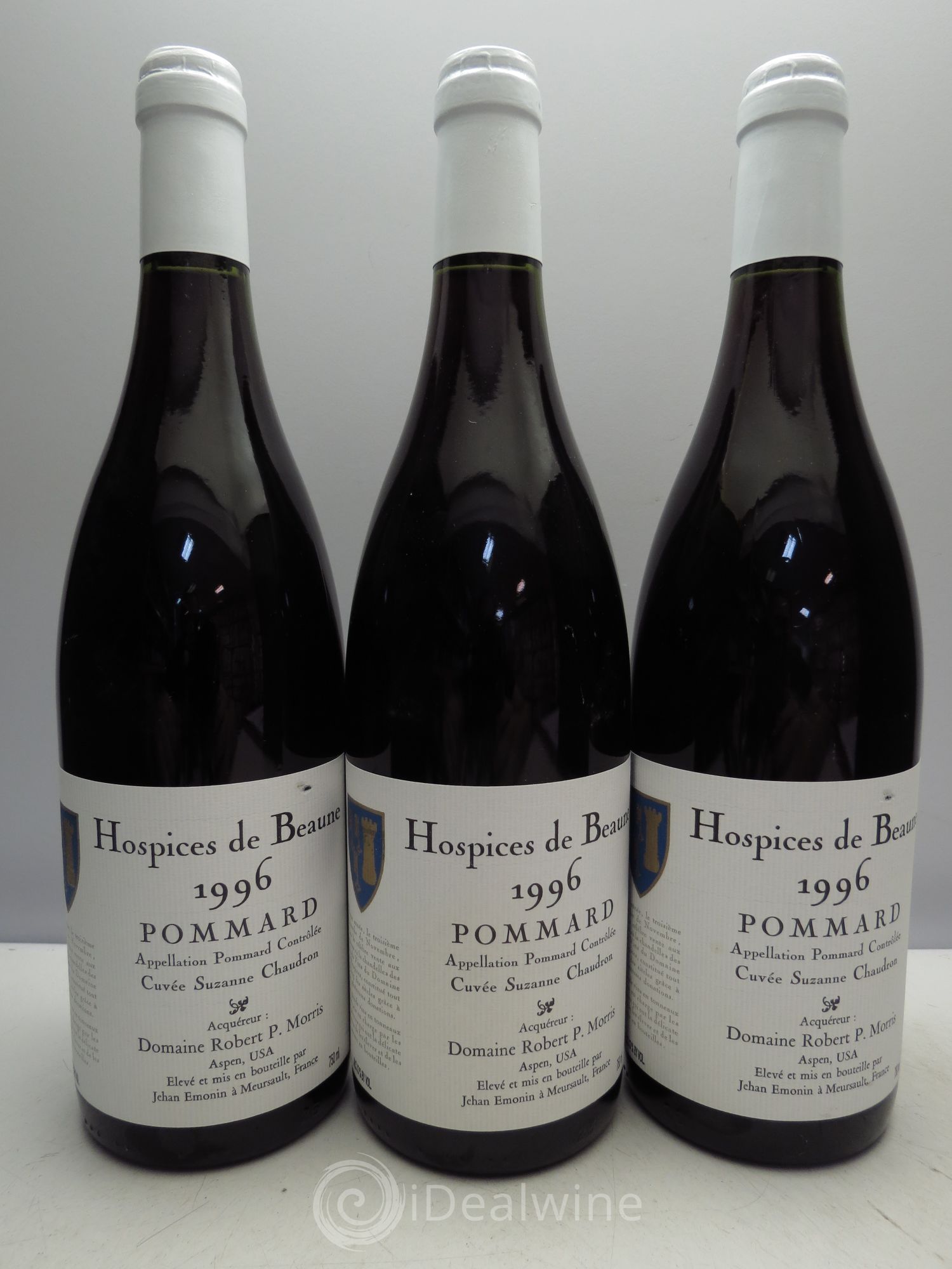 Pommard Cuvée Suzanne Chaudron - Robert P.Morris Hospices de Beaune 1996 - Posten von 3 Flaschen - 0