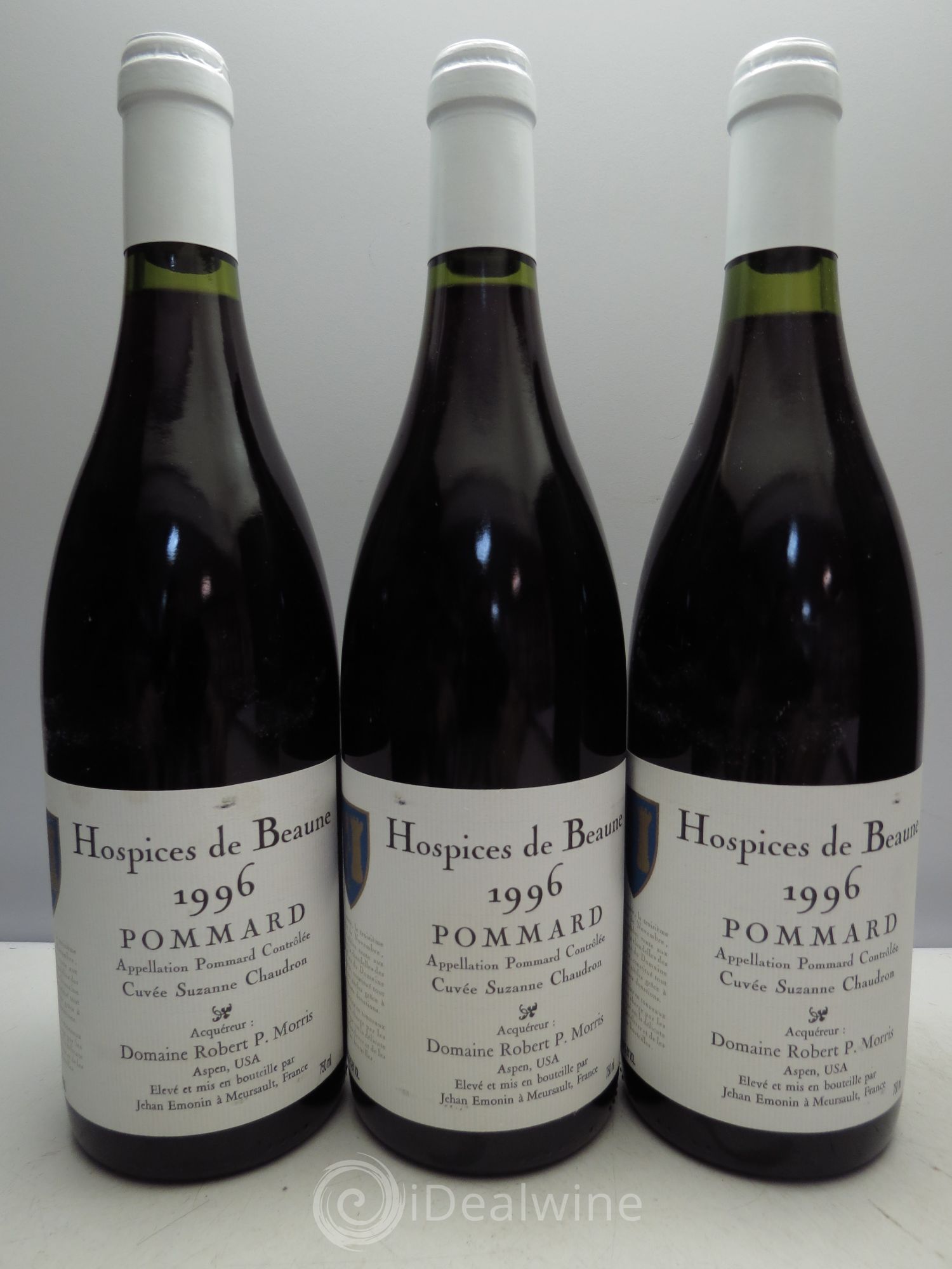 Pommard Cuvée Suzanne Chaudron - Robert P.Morris Hospices de Beaune 1996 - Posten von 3 Flaschen - 0