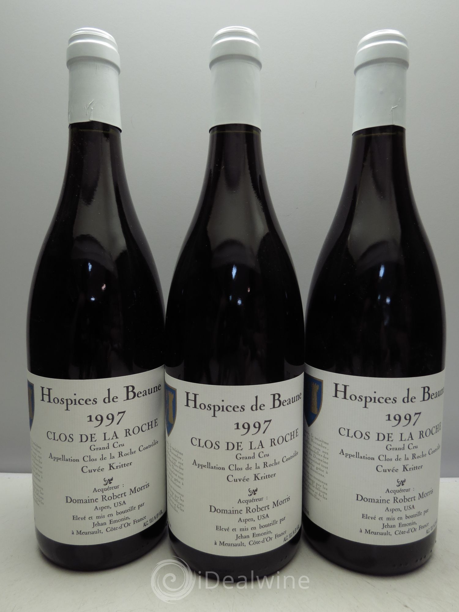 Clos de la Roche Grand Cru Cuvée Georges Kritter - Robert P.Morris Hospices de Beaune 1997 - Posten von 3 Flaschen - 0