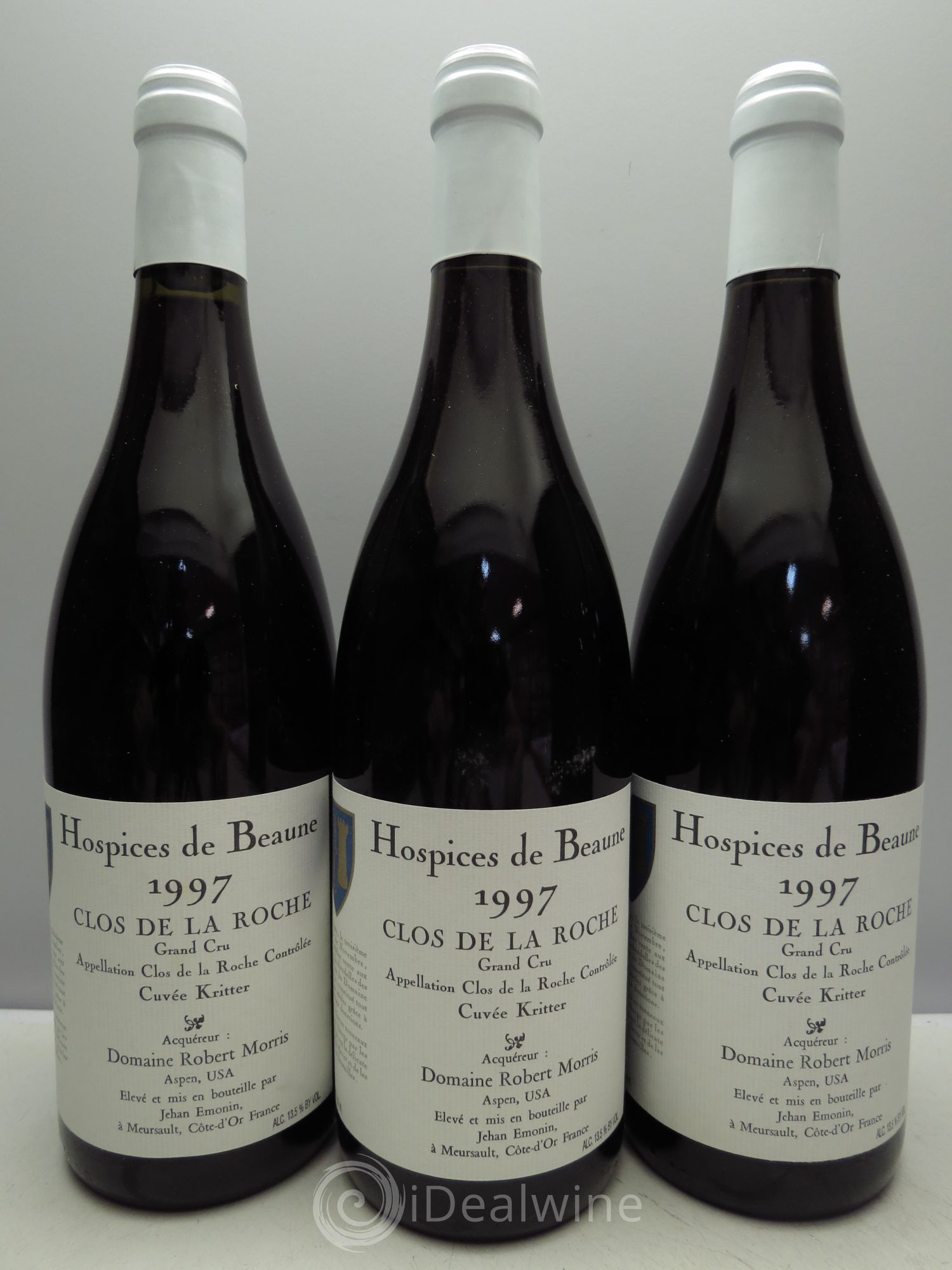 Clos de la Roche Grand Cru Cuvée Georges Kritter - Robert P.Morris Hospices de Beaune 1997 - Posten von 3 Flaschen - 0