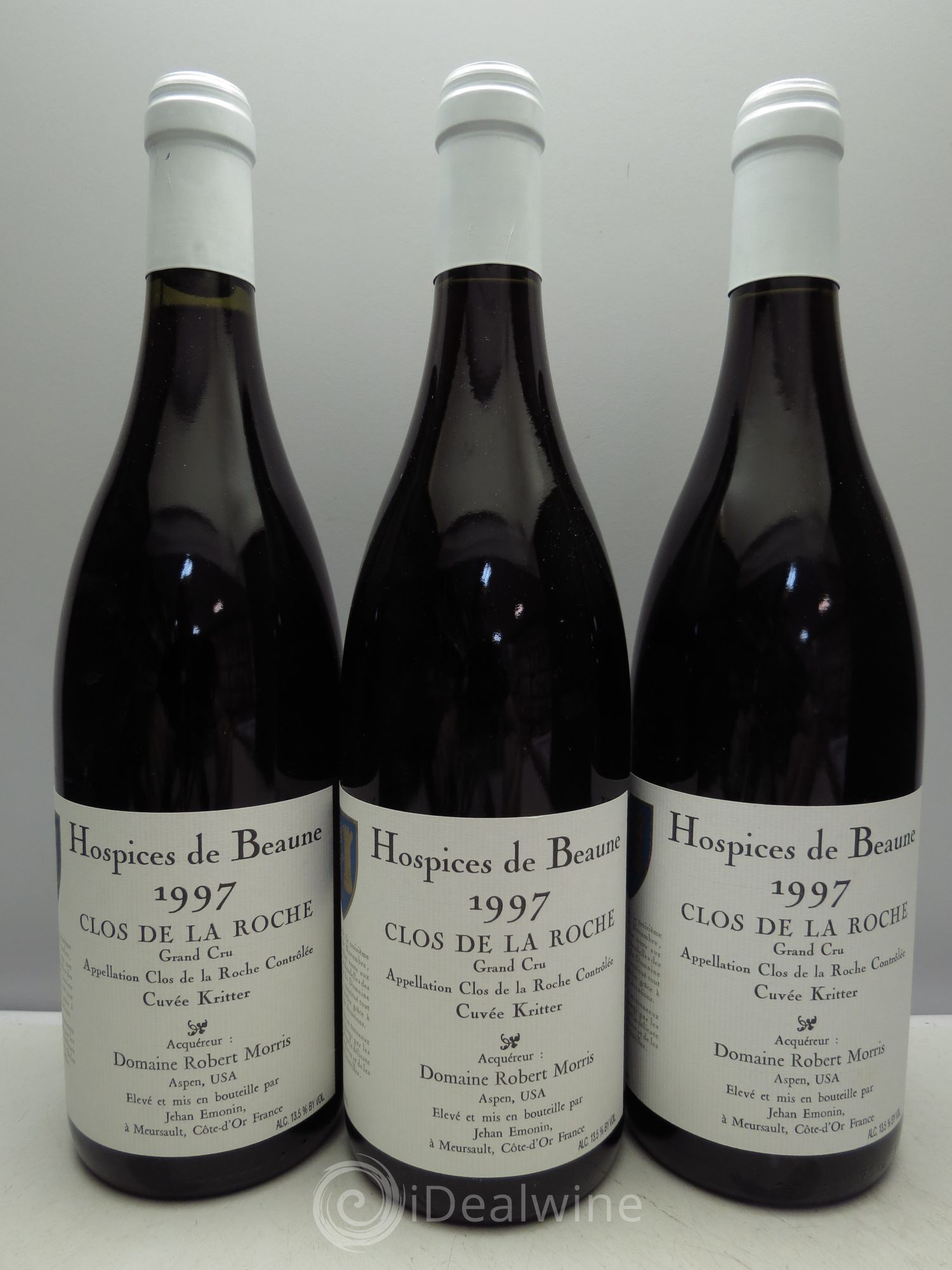 Clos de la Roche Grand Cru Cuvée Georges Kritter - Robert P.Morris Hospices de Beaune 1997 - Posten von 3 Flaschen - 0
