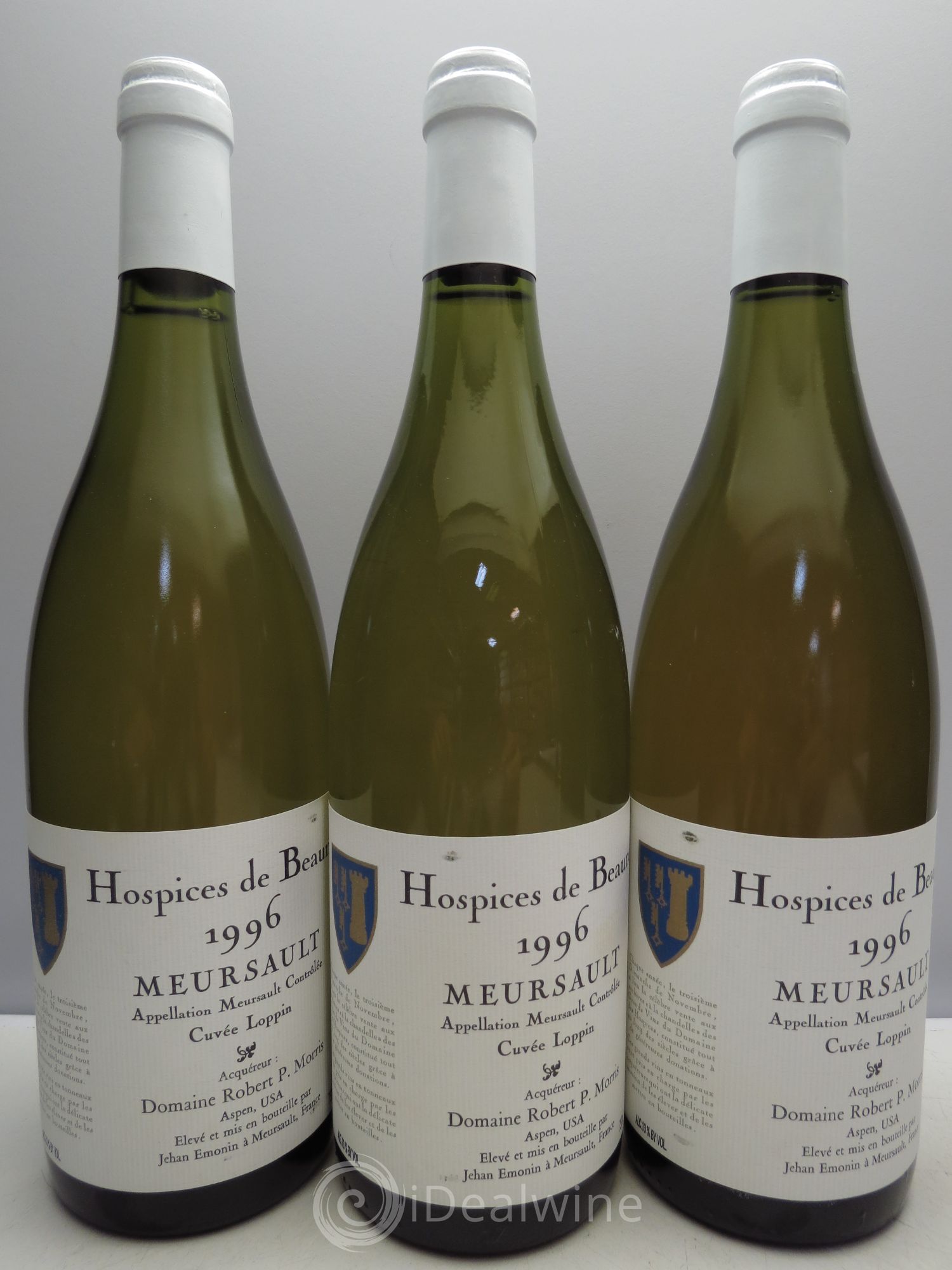Meursault Cuvée Loppin - Robert P.Morris Hospices de Beaune 1996 - Posten von 3 Flaschen - 0