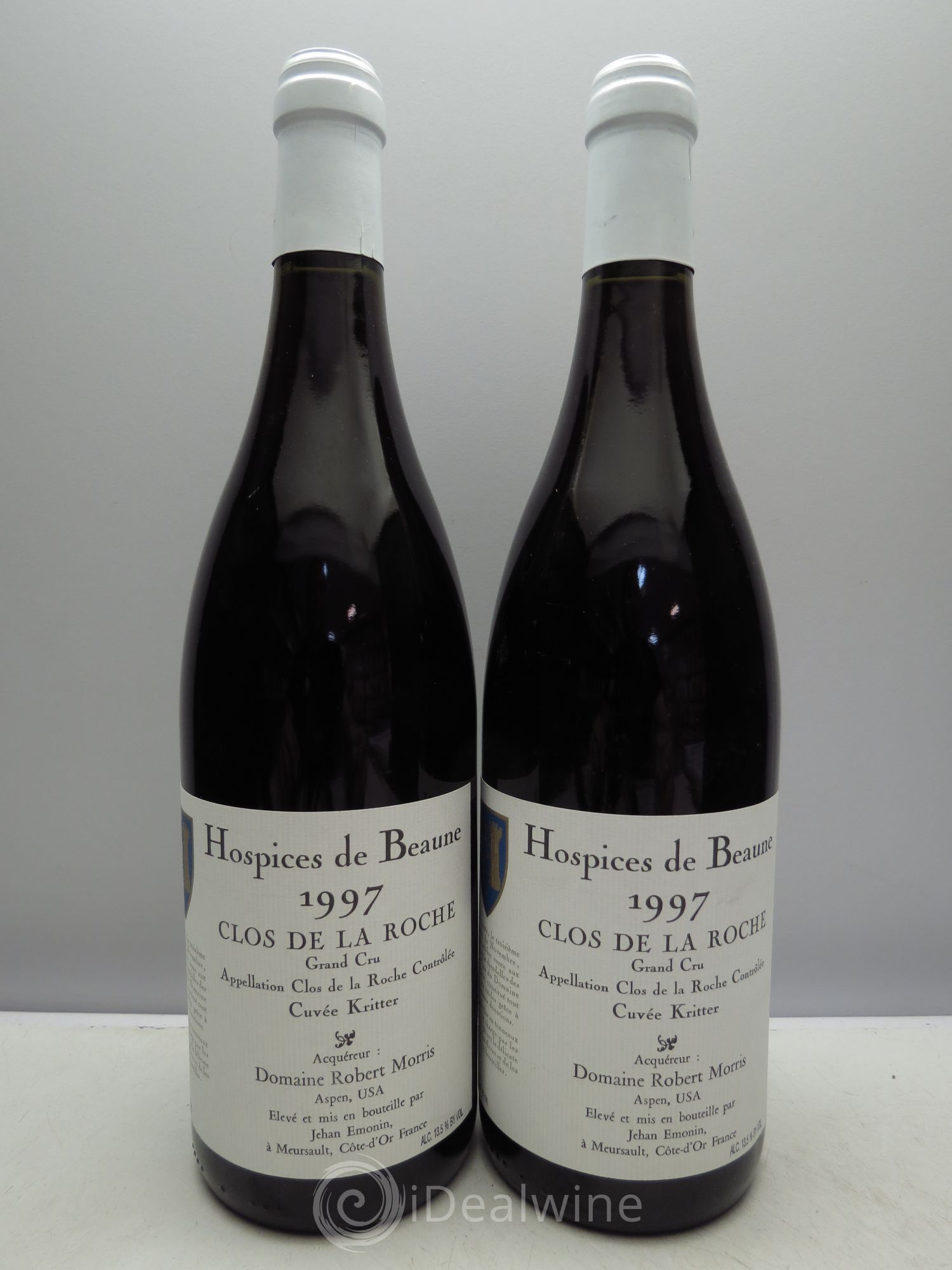 Clos de la Roche Grand Cru Cuvée Georges Kritter - Robert P.Morris Hospices de Beaune 1997 - Posten von 2 Flaschen - 0