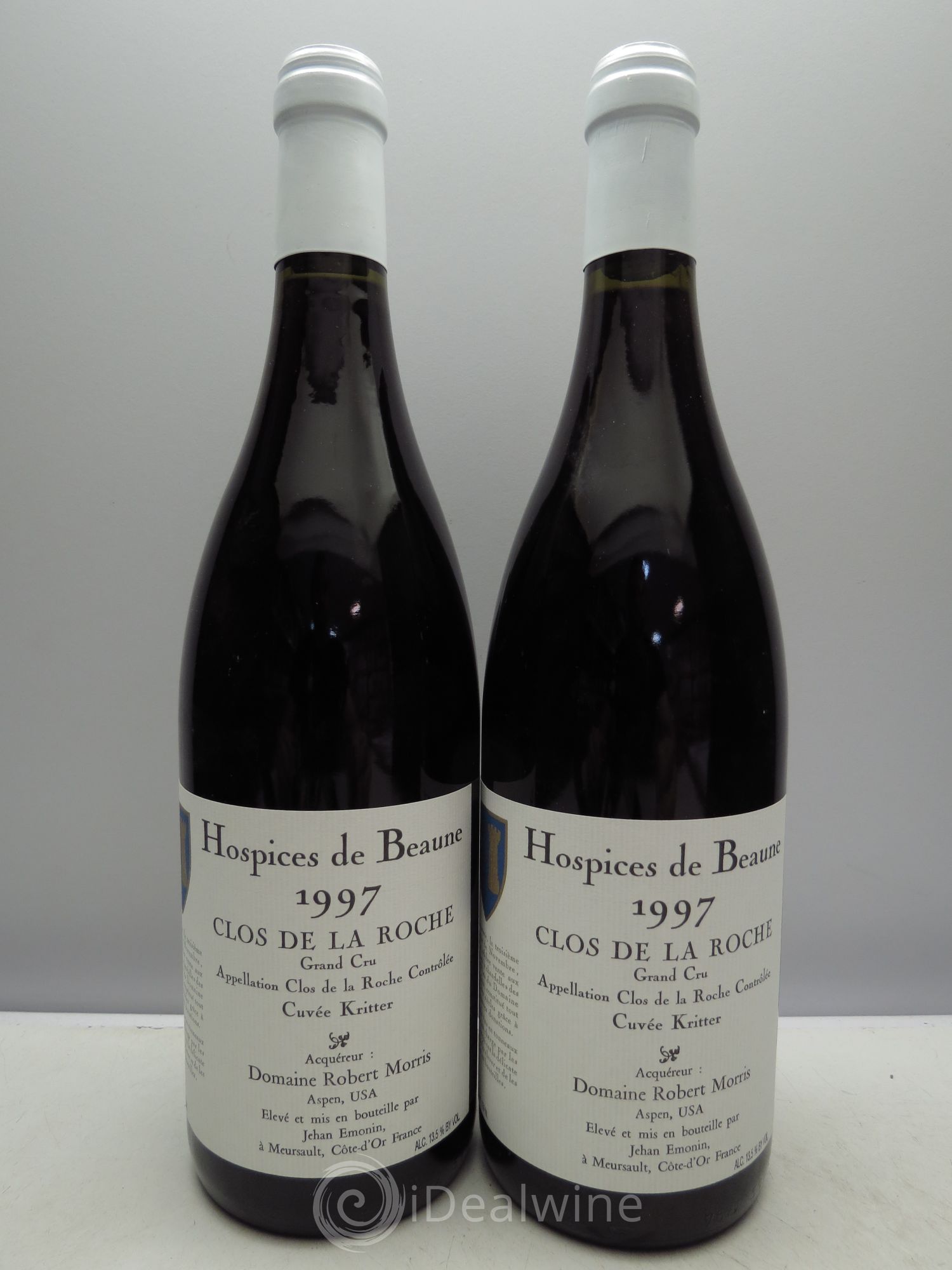 Clos de la Roche Grand Cru Cuvée Georges Kritter - Robert P.Morris Hospices de Beaune 1997 - Posten von 2 Flaschen - 0