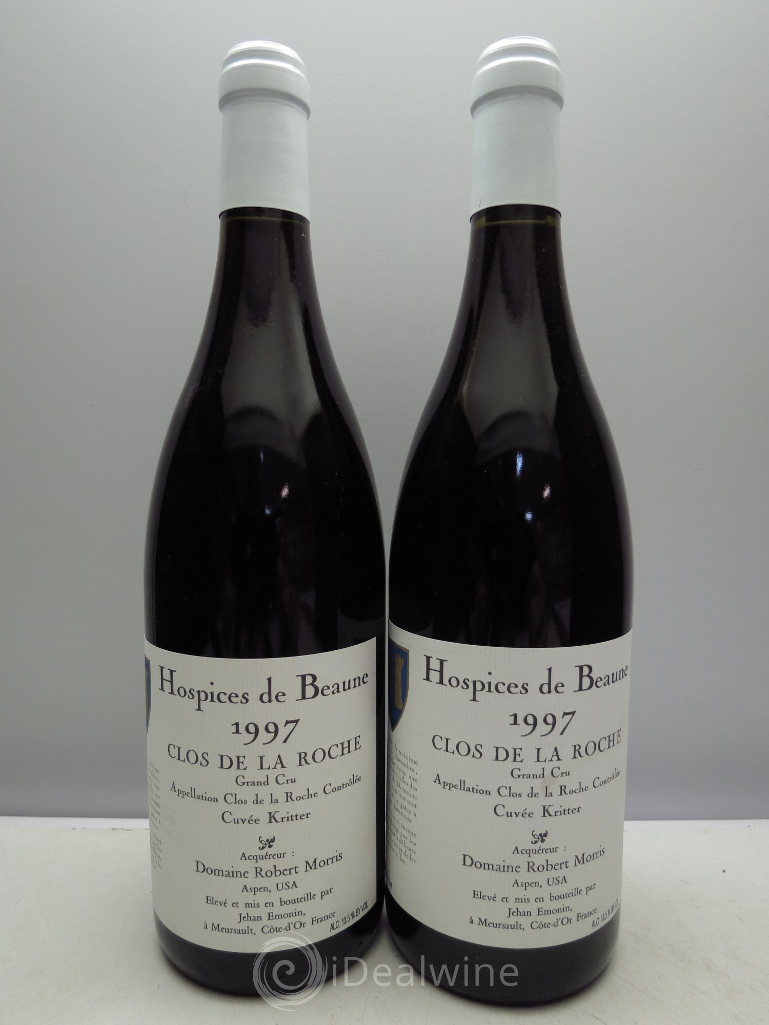 Clos de la Roche Grand Cru Cuvée Georges Kritter - Robert P.Morris Hospices de Beaune 1997 - Posten von 2 Flaschen - 0