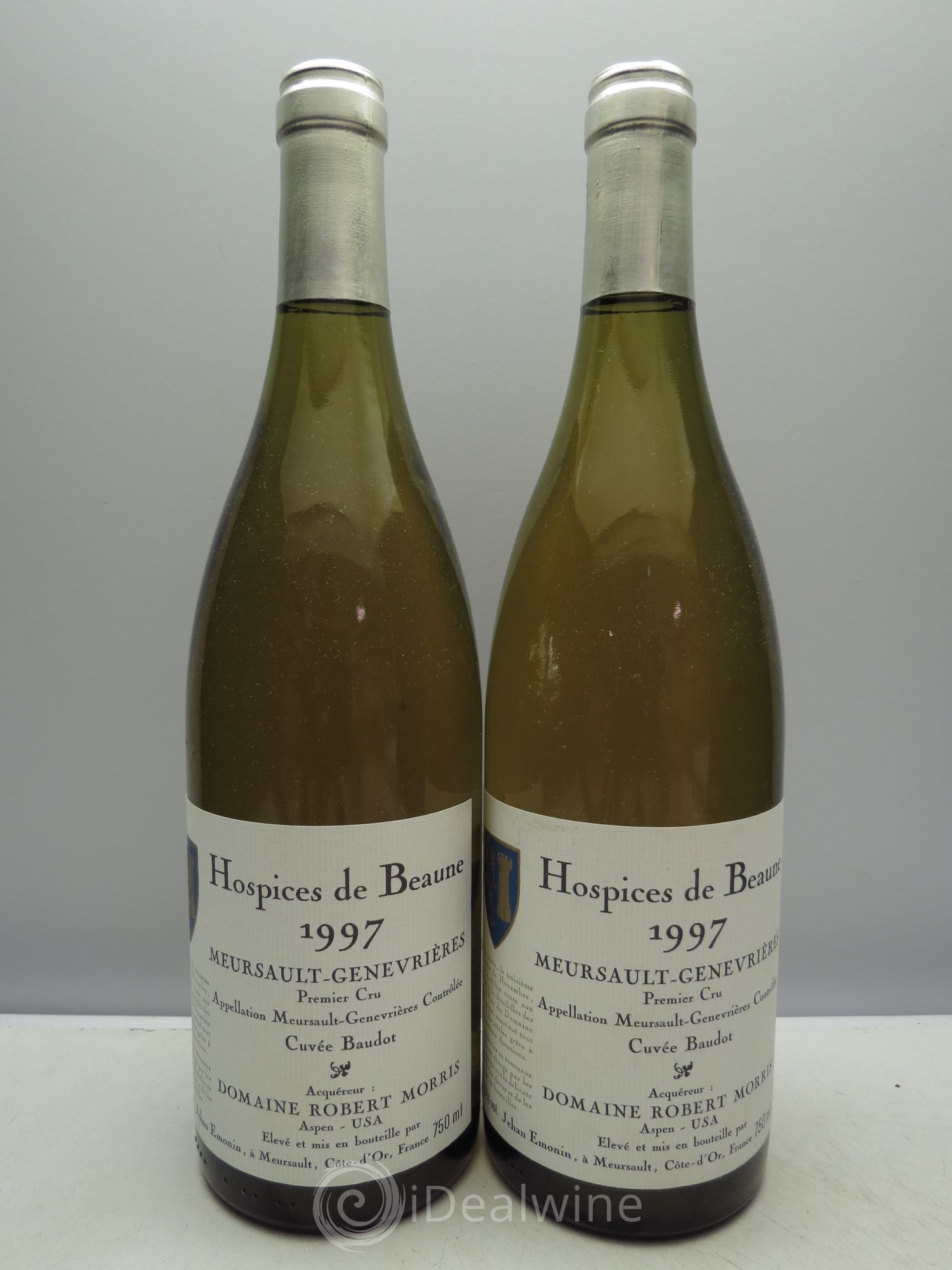 Meursault 1er Cru Cuvée Baudot - Robert P.Morris Hospices de Beaune 1997 - Posten von 2 Flaschen - 0