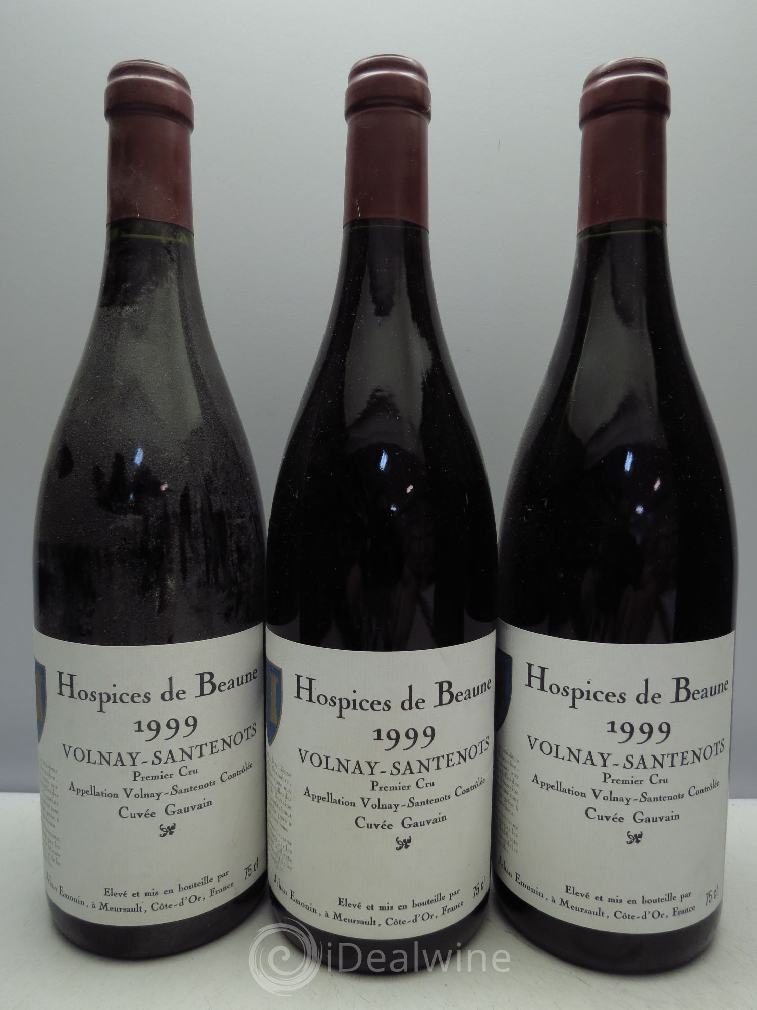 Volnay 1er Cru Cuvée Gauvain - Hospices de Beaune par Emonin 1999 - Posten von 3 Flaschen - 0