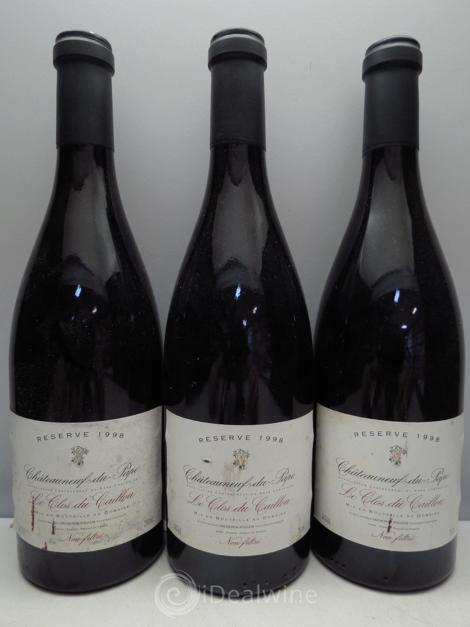 Châteauneuf-du-Pape Clos du Cailloux Réserve Vacheron-Puizin 1998 - Posten von 3 Flaschen - 0