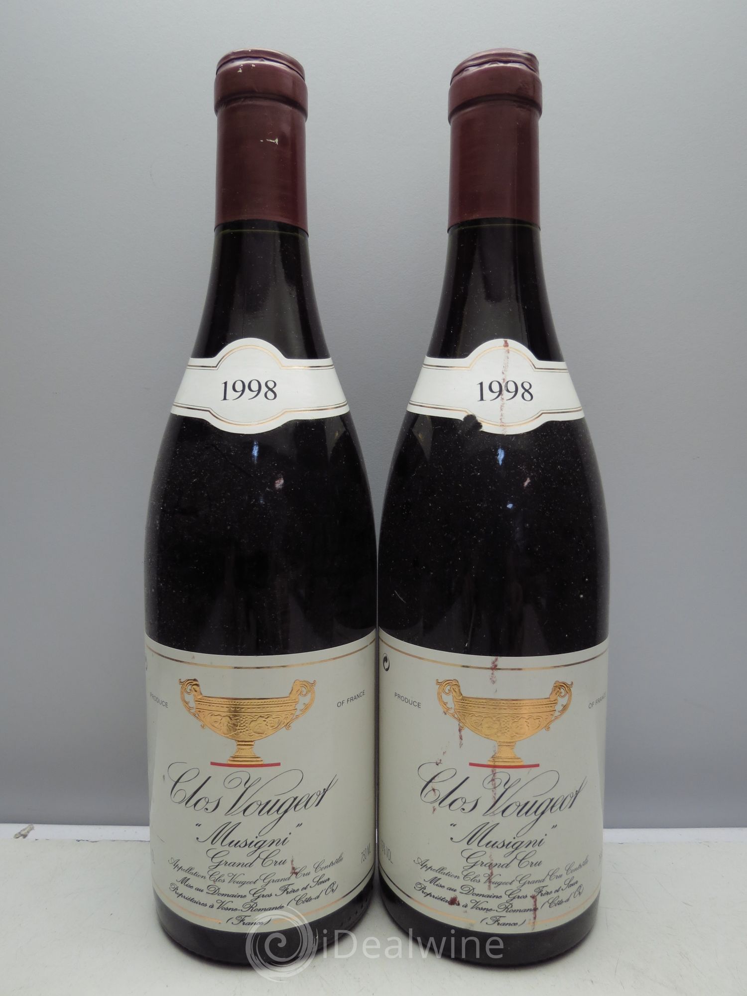 Clos de Vougeot Grand Cru Musigni Gros Frère & Soeur 1998 - Lot de 2 bouteilles - 0